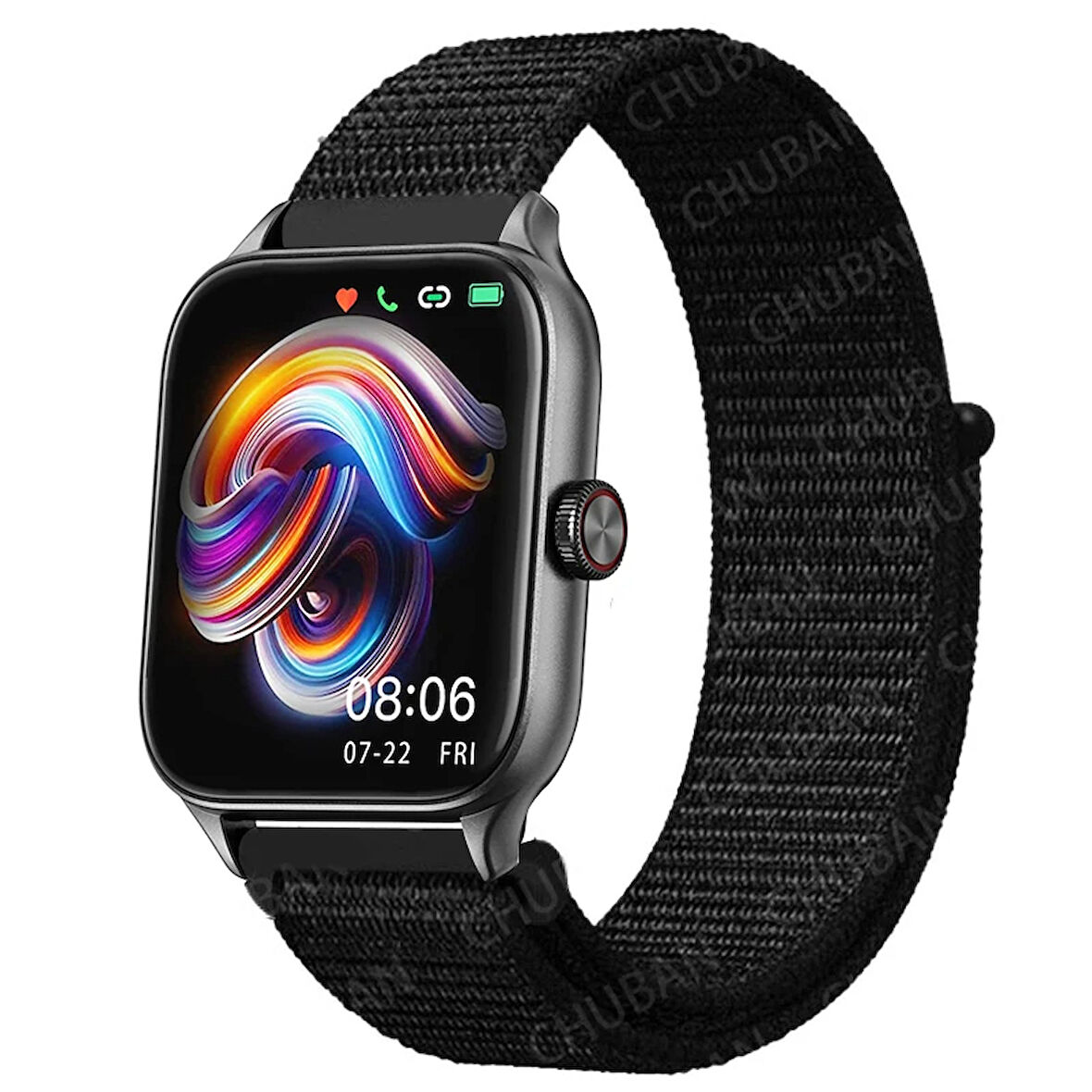 Huawei Watch GT 3 42mm Uyumlu Kordon Hasır Örgü Cırt Cırtlı Terletmeyen Zore KRD-03 Kumaş Kayış NO9