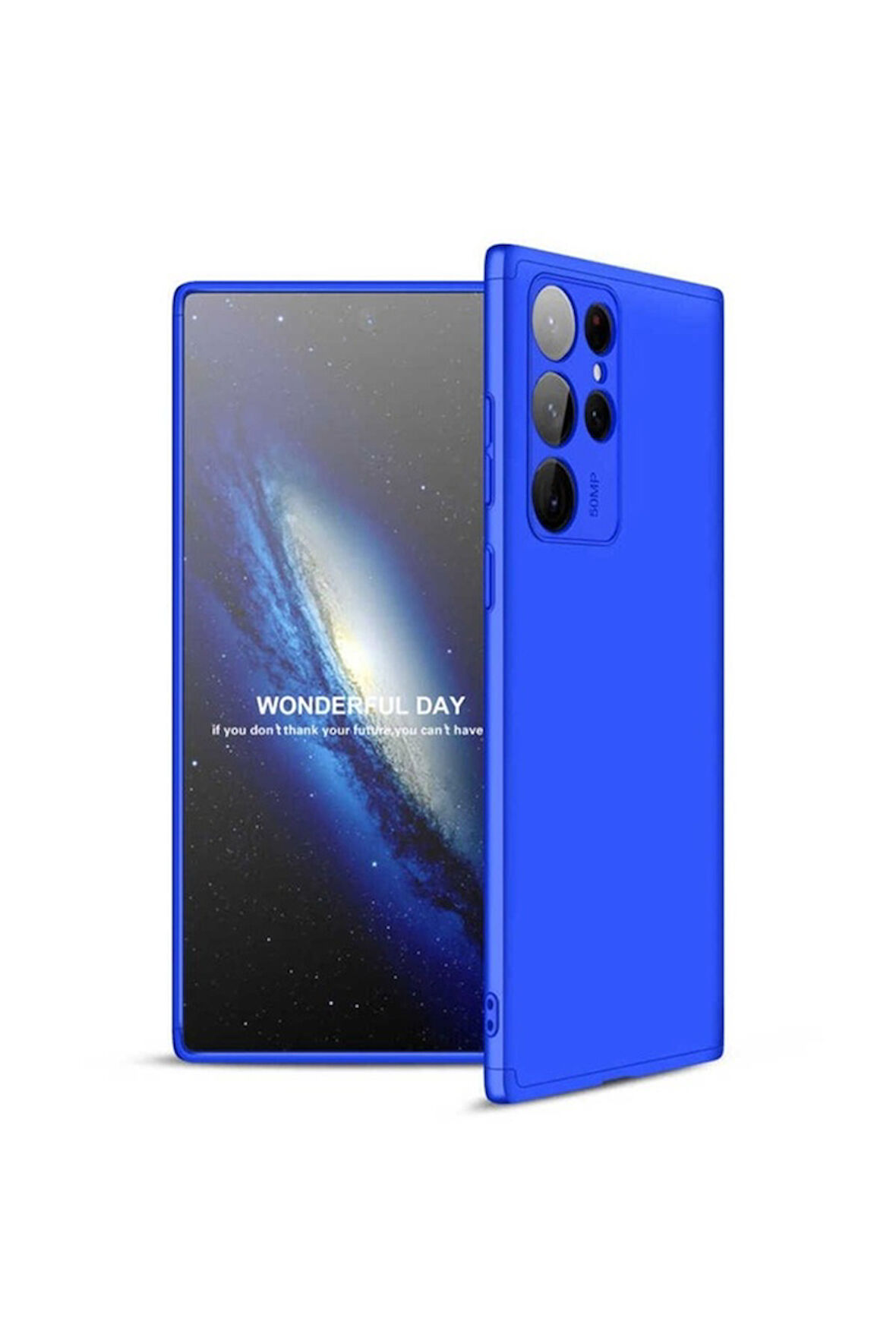 Samsung Galaxy S22 Ultra Uyumlu Kılıf Zore Ays Kapak Mavi