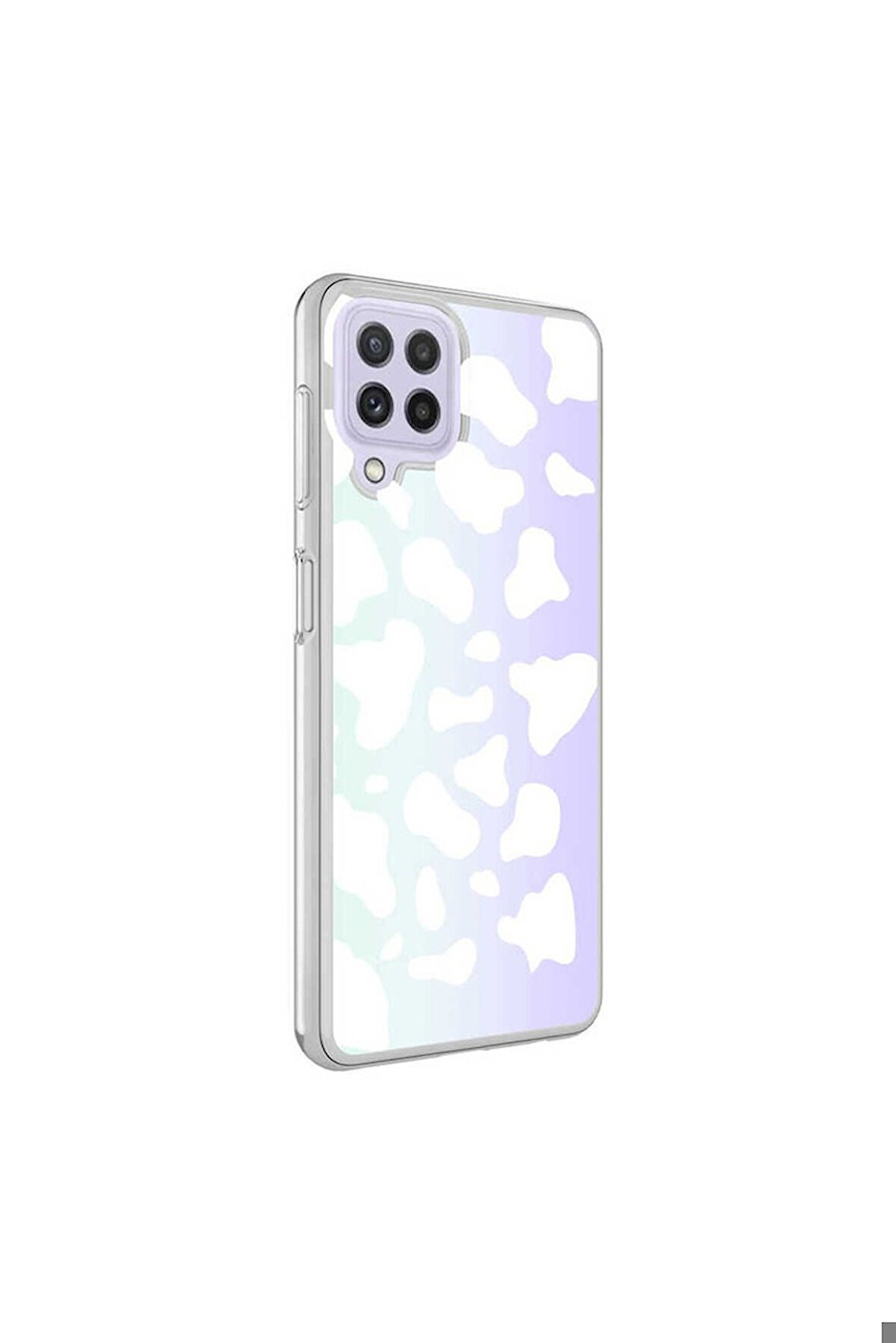 Samsung Galaxy M22 Uyumlu Kılıf Zore M-Blue Desenli Kapak Cow No2