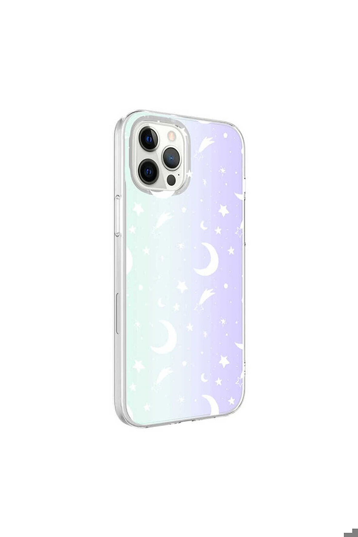 Apple iPhone 12 Pro Max Uyumlu Kılıf Zore M-Blue Desenli Kapak Moon No4