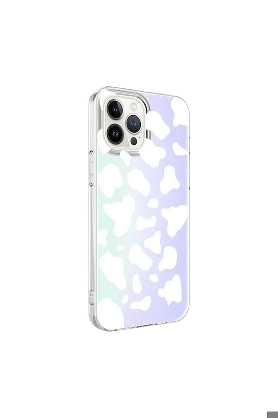 Apple iPhone 13 Pro Max Uyumlu Kılıf Zore M-Blue Desenli Kapak Cow No2