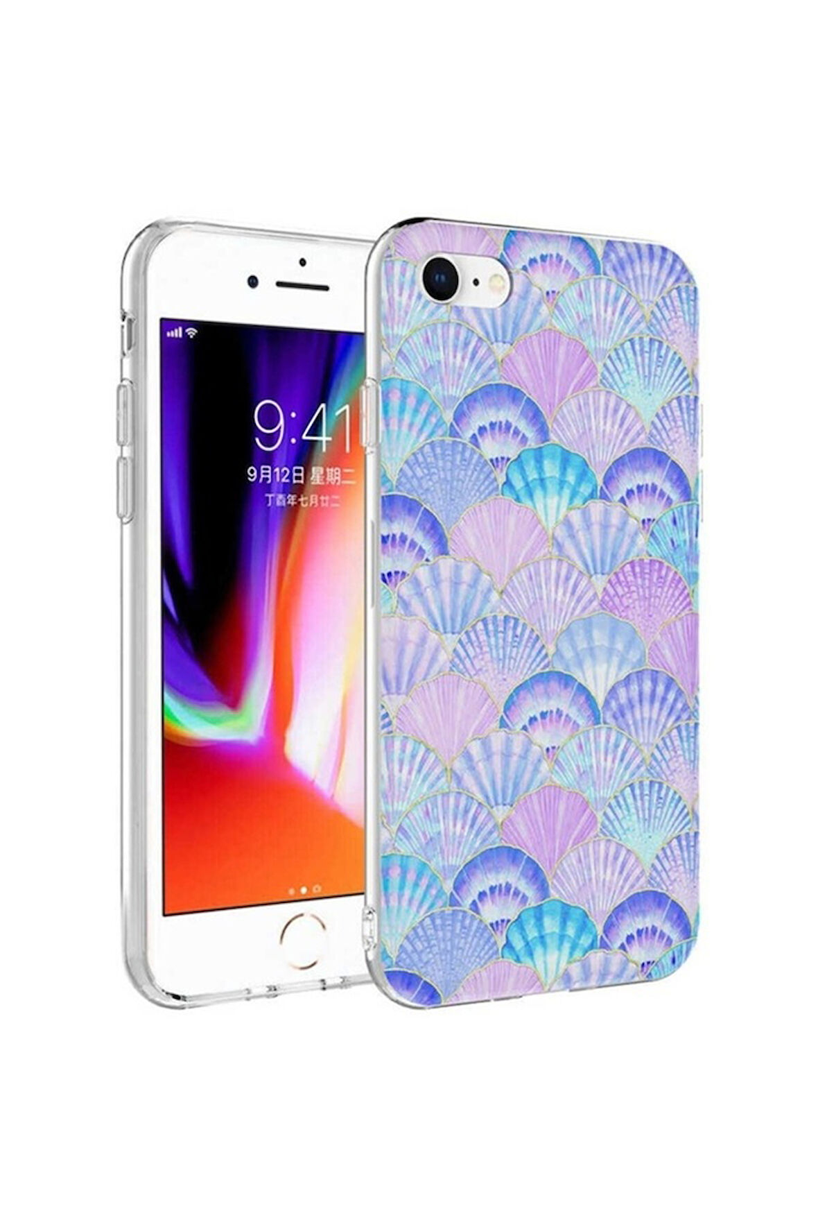 Apple iPhone 7 Uyumlu Kılıf Zore Bella Kapak Lila