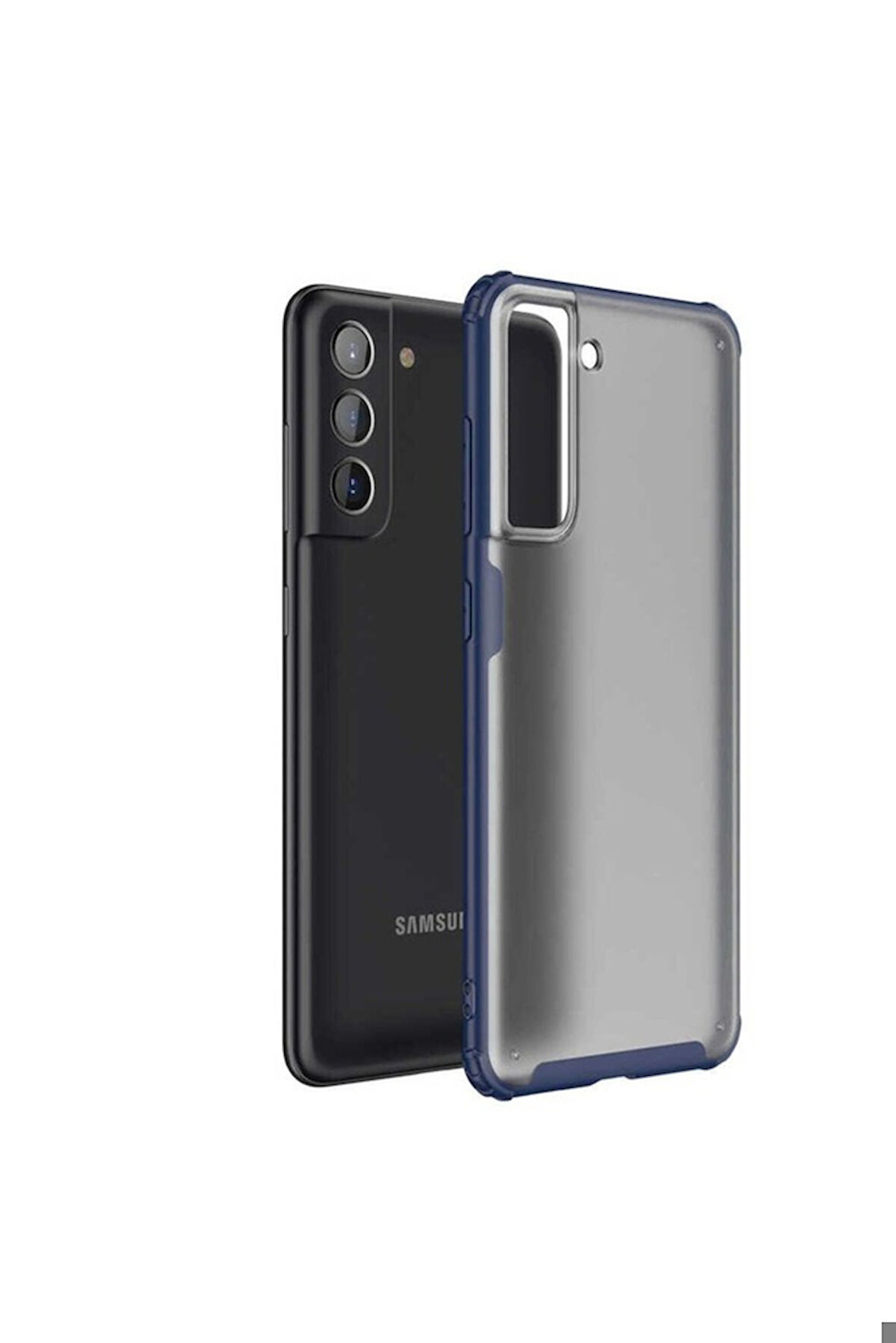 Samsung Galaxy S21 FE Uyumlu Kılıf Zore Volks Kapak Lacivert