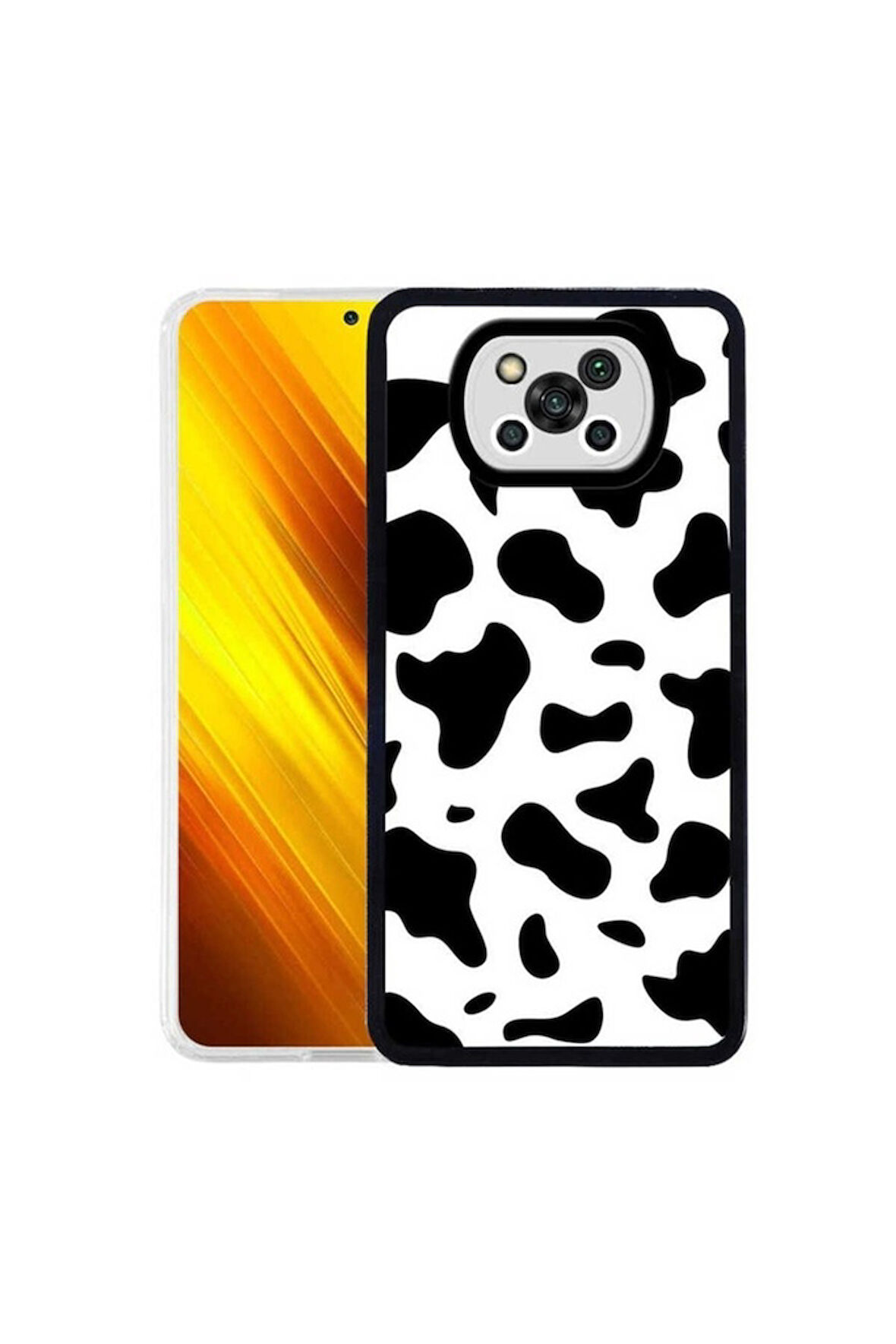Xiaomi Poco X3 Uyumlu Kılıf Zore M-Fit Desenli Kapak Cow No1