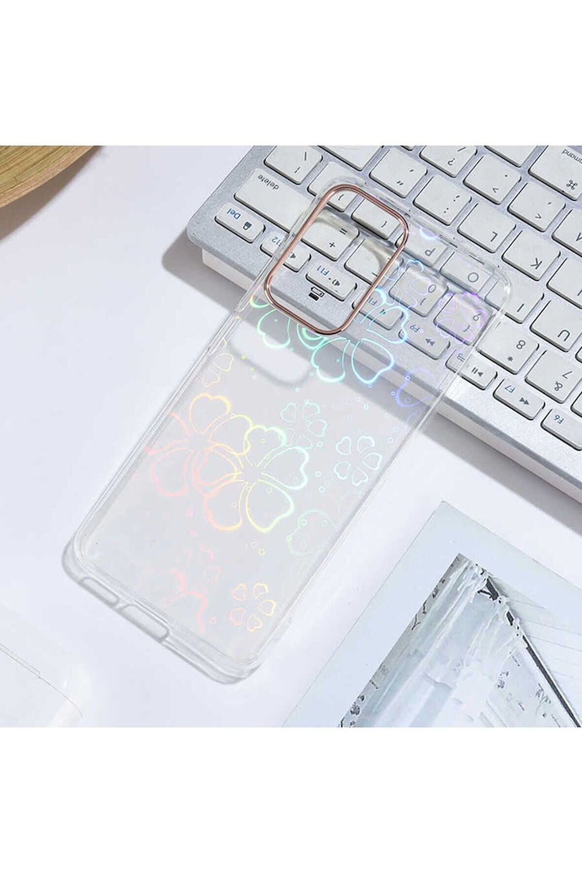 Xiaomi Redmi Note 11 Pro Plus 5G Uyumlu Kılıf Zore Sidney Desenli Sert Kapak Flower No3
