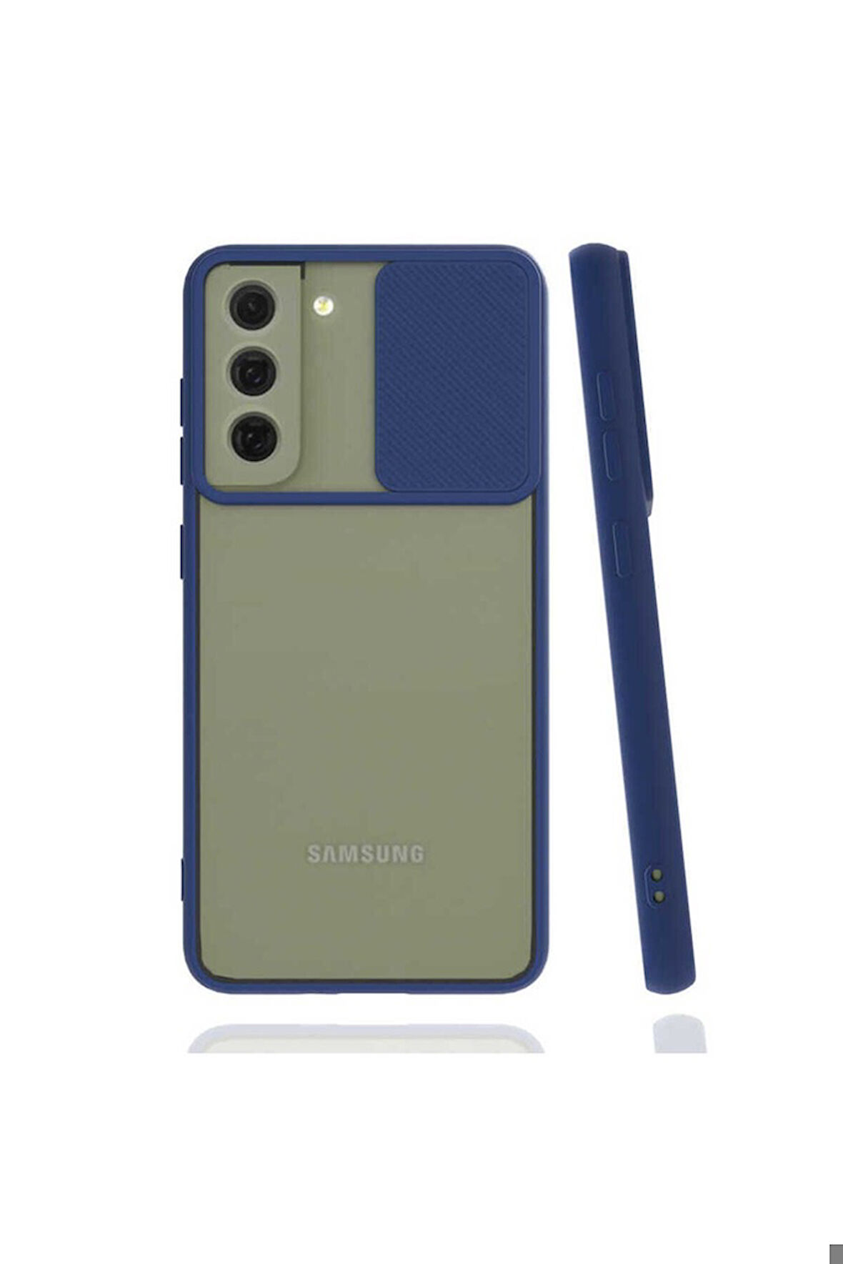 Samsung Galaxy S22 Plus Uyumlu Kılıf Zore Lensi Kapak Lacivert