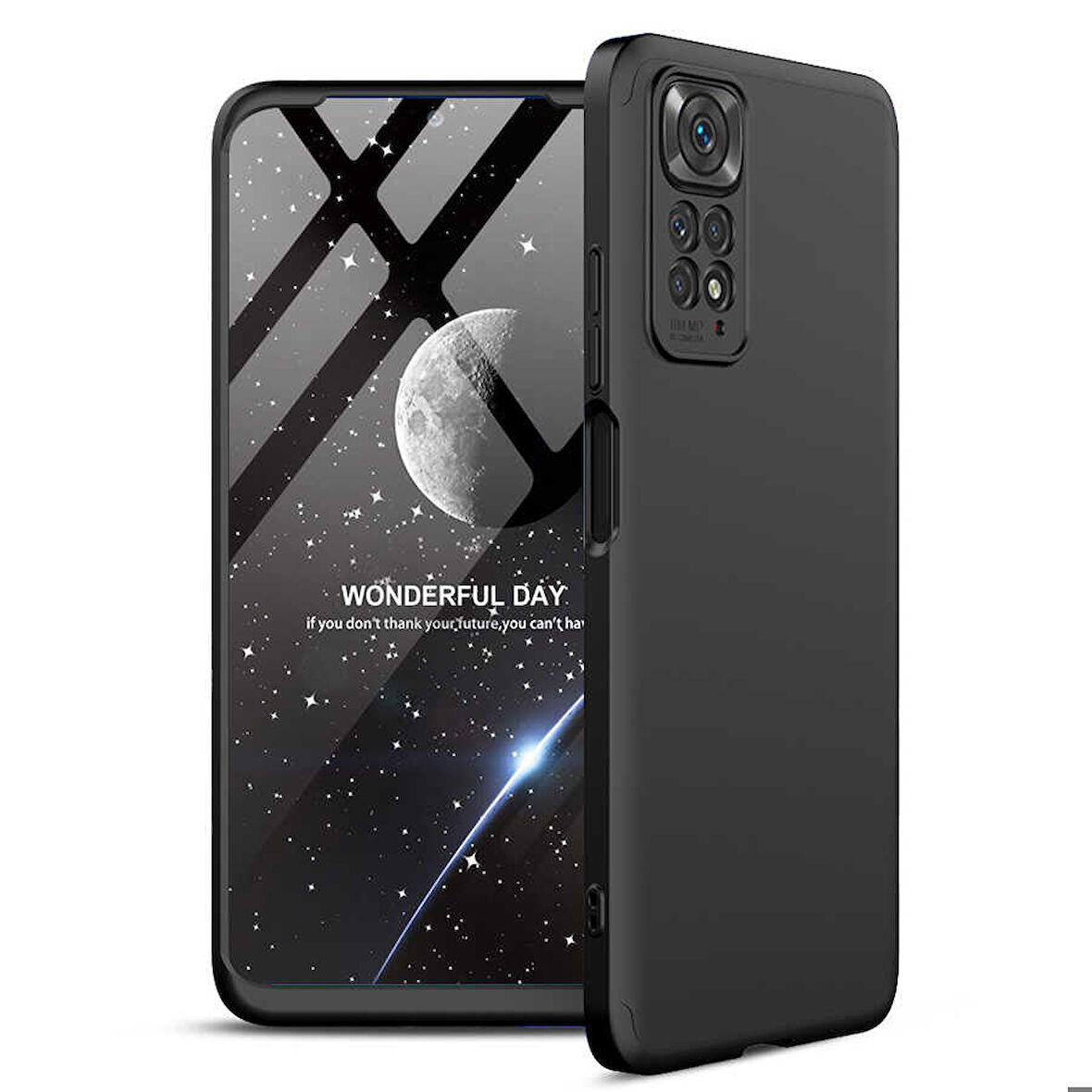 Xiaomi Redmi Note 11S Global Uyumlu Kılıf Zore Ays Kapak Siyah