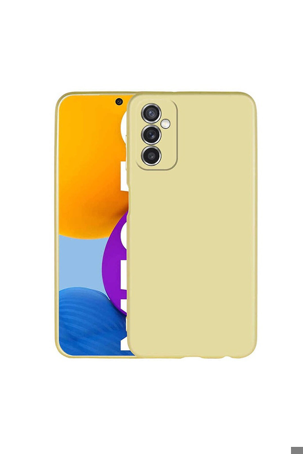 Samsung Galaxy M52 Uyumlu Kılıf Zore Premier Silikon Kapak Gold