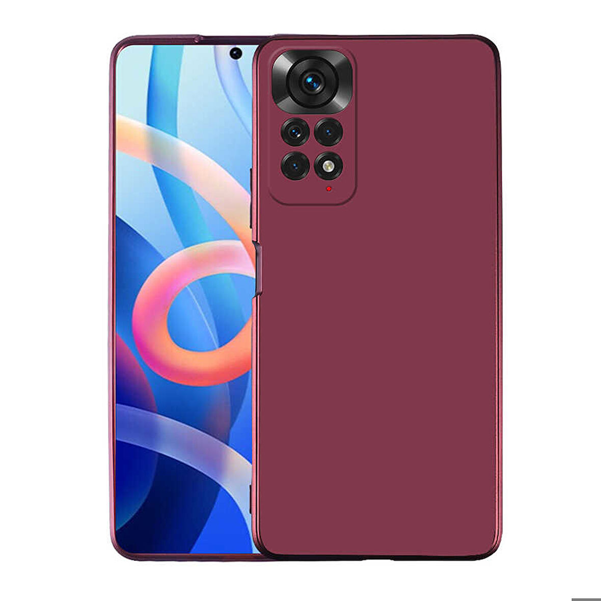 Xiaomi Redmi Note 11 Global Uyumlu Kılıf Zore Premier Silikon Kapak Mürdüm