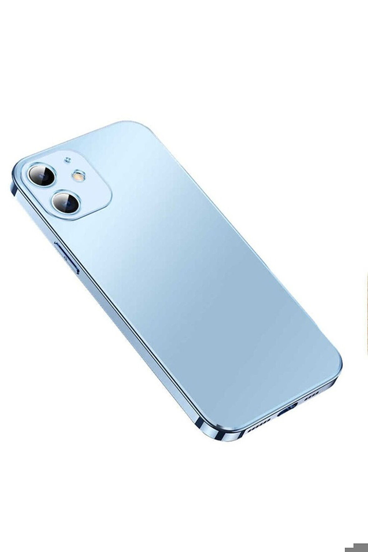 Apple iPhone 12 Uyumlu Kılıf Zore Bobo Kapak Mavi