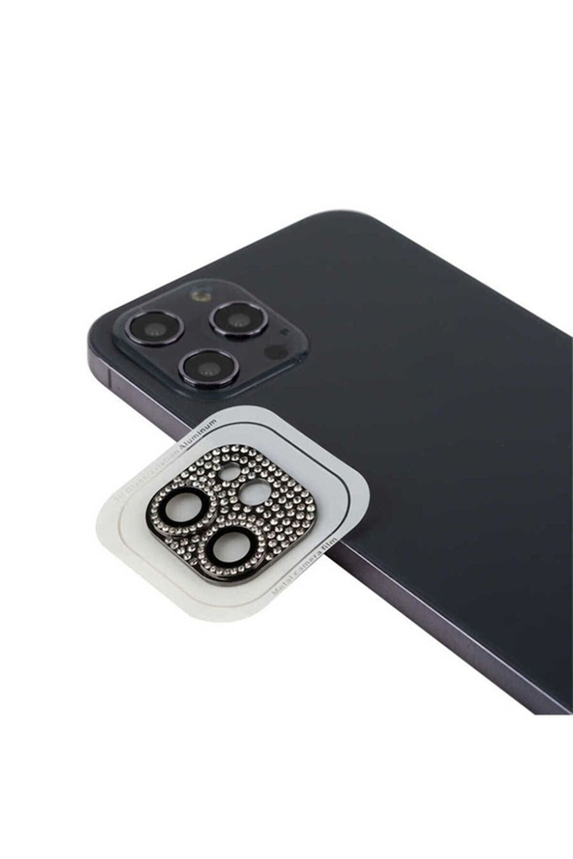 Apple iPhone 12 Mini Uyumlu CL-08 Kamera Lens Koruyucu Siyah