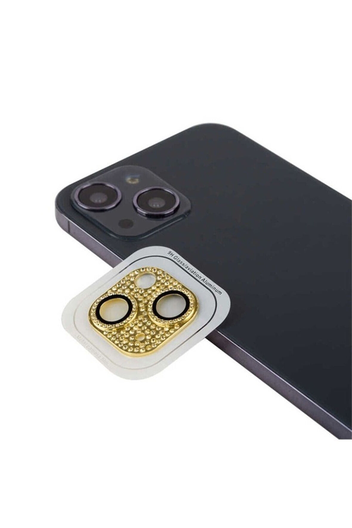 Apple iPhone 13 Mini Uyumlu CL-08 Kamera Lens Koruyucu Gold