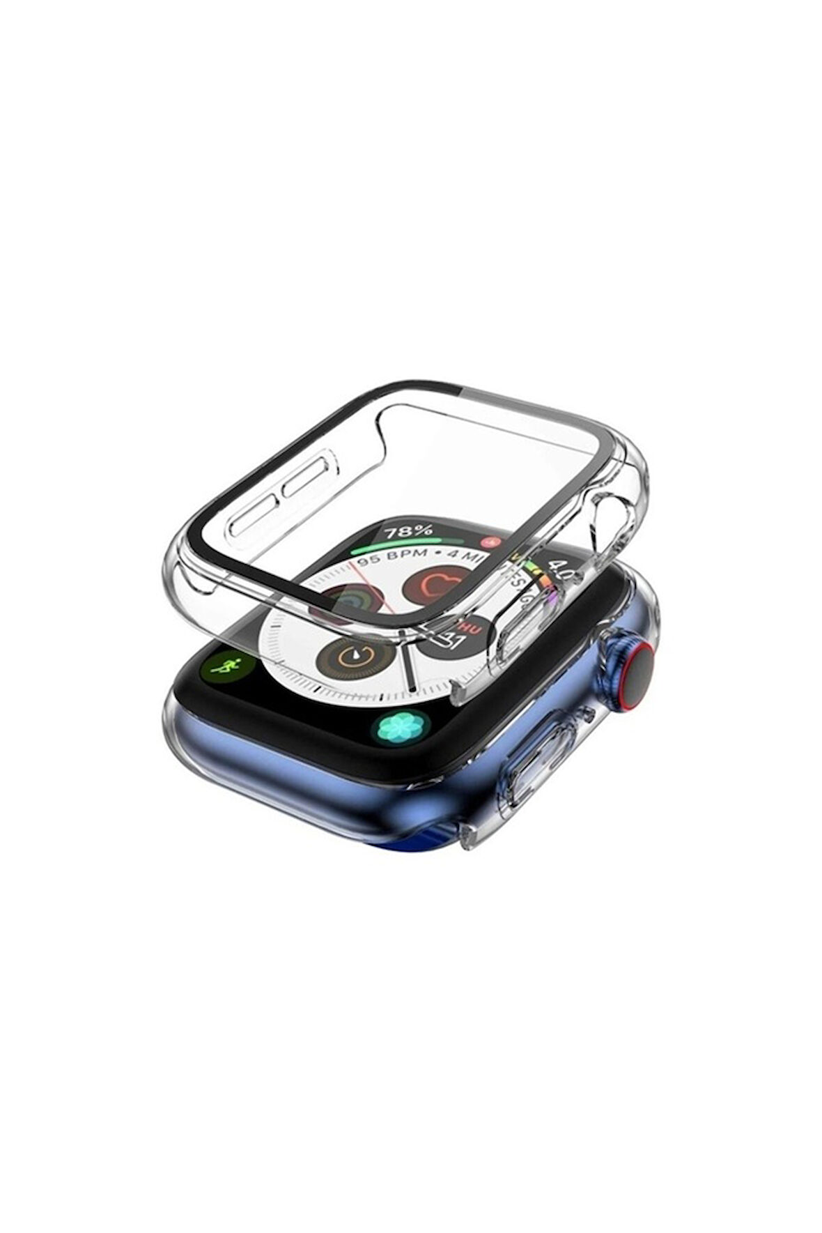 Apple Watch 7 45mm Uyumlu Zore Watch Gard 07 Sert PC Koruyucu Renksiz