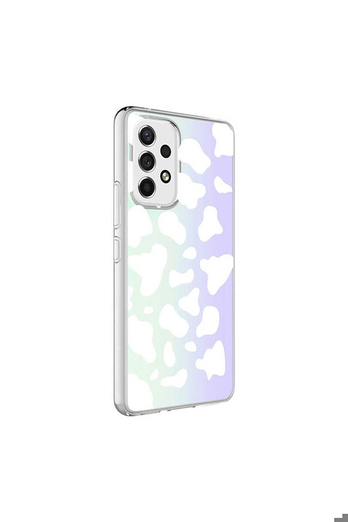 Samsung Galaxy A13 4G Uyumlu Kılıf Zore M-Blue Desenli Kapak Cow No2