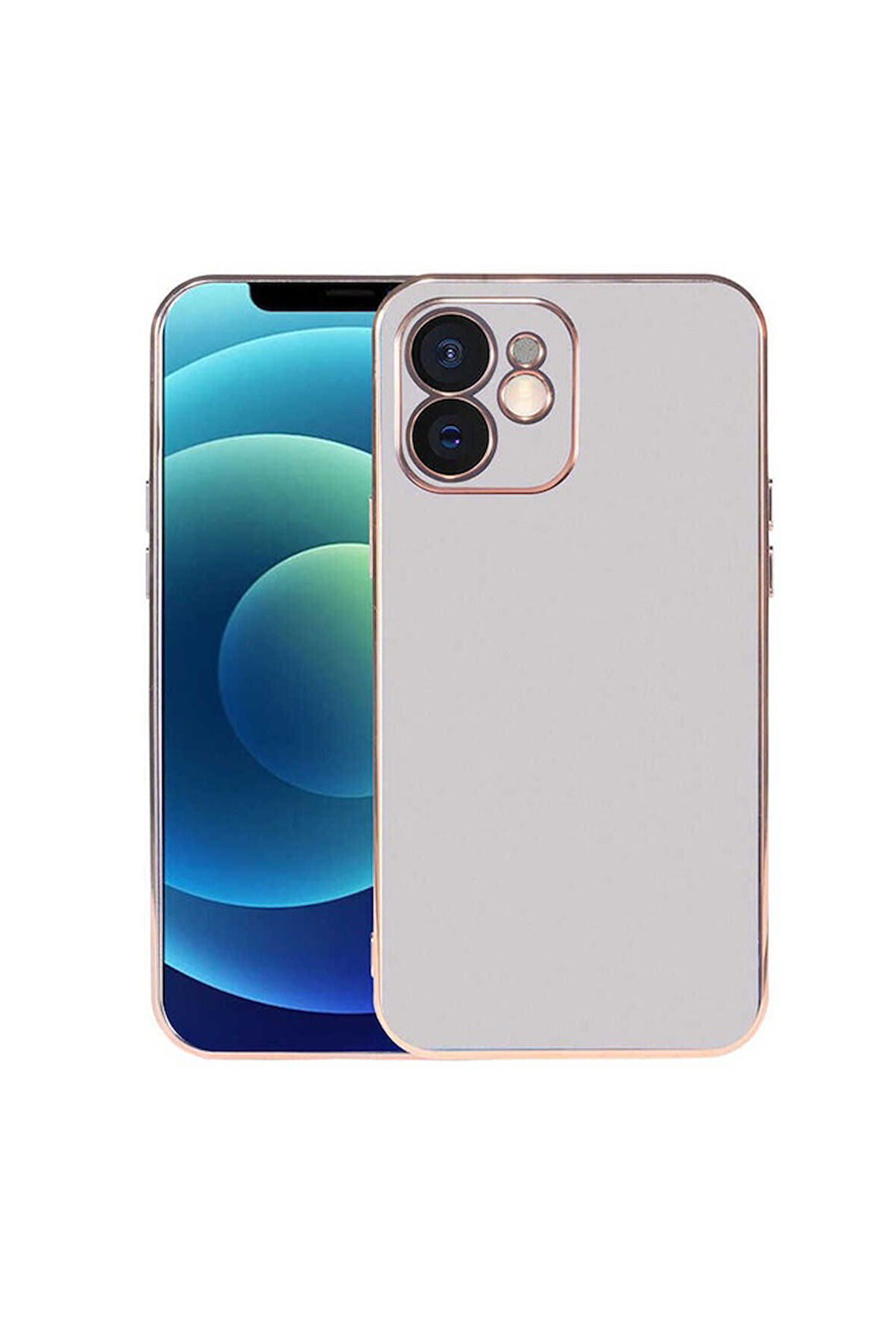Apple iPhone 12 Uyumlu Kılıf Zore Viyana Kapak Gümüş