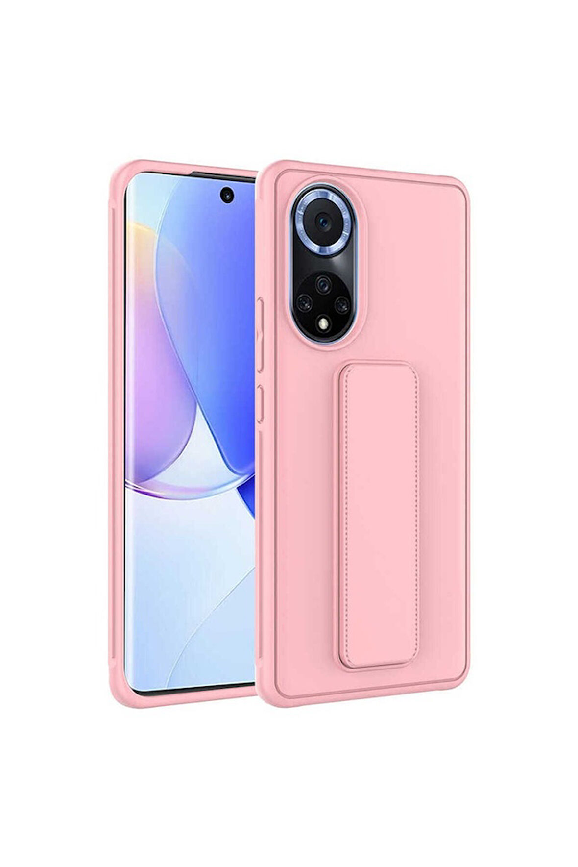 Huawei Honor 50 Uyumlu Kılıf Zore Qstand Kapak Pembe