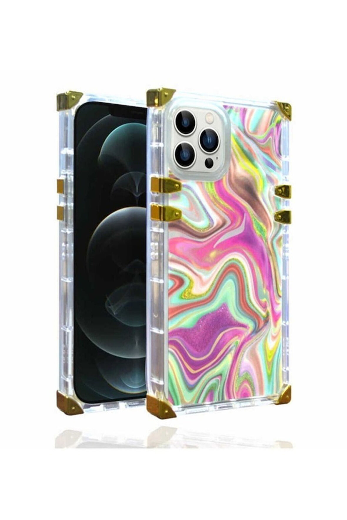 Apple iPhone 12 Pro Max Uyumlu Kılıf Zore Ples Kapak Pembe Koyu