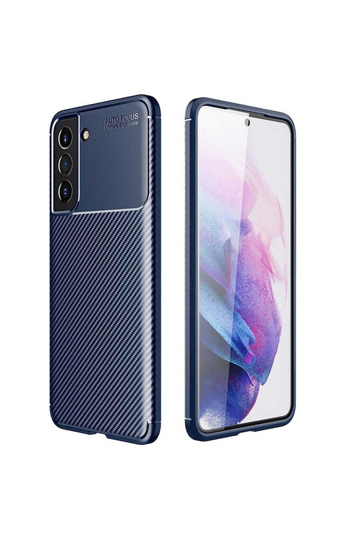 Samsung Galaxy S21 FE Uyumlu Kılıf Zore Negro Silikon Kapak Lacivert