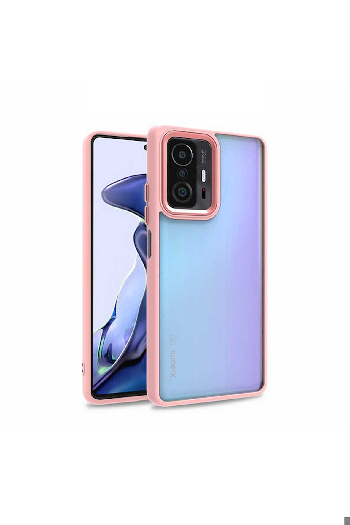 Xiaomi Mi 11T Pro 5G Uyumlu Kılıf Zore Flora Kapak Rose Gold