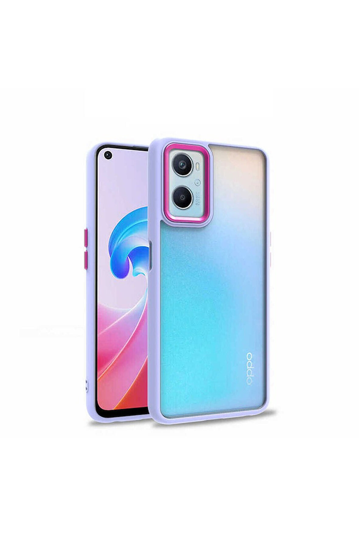 Oppo A36 Uyumlu Kılıf Zore Flora Kapak Rose Gold