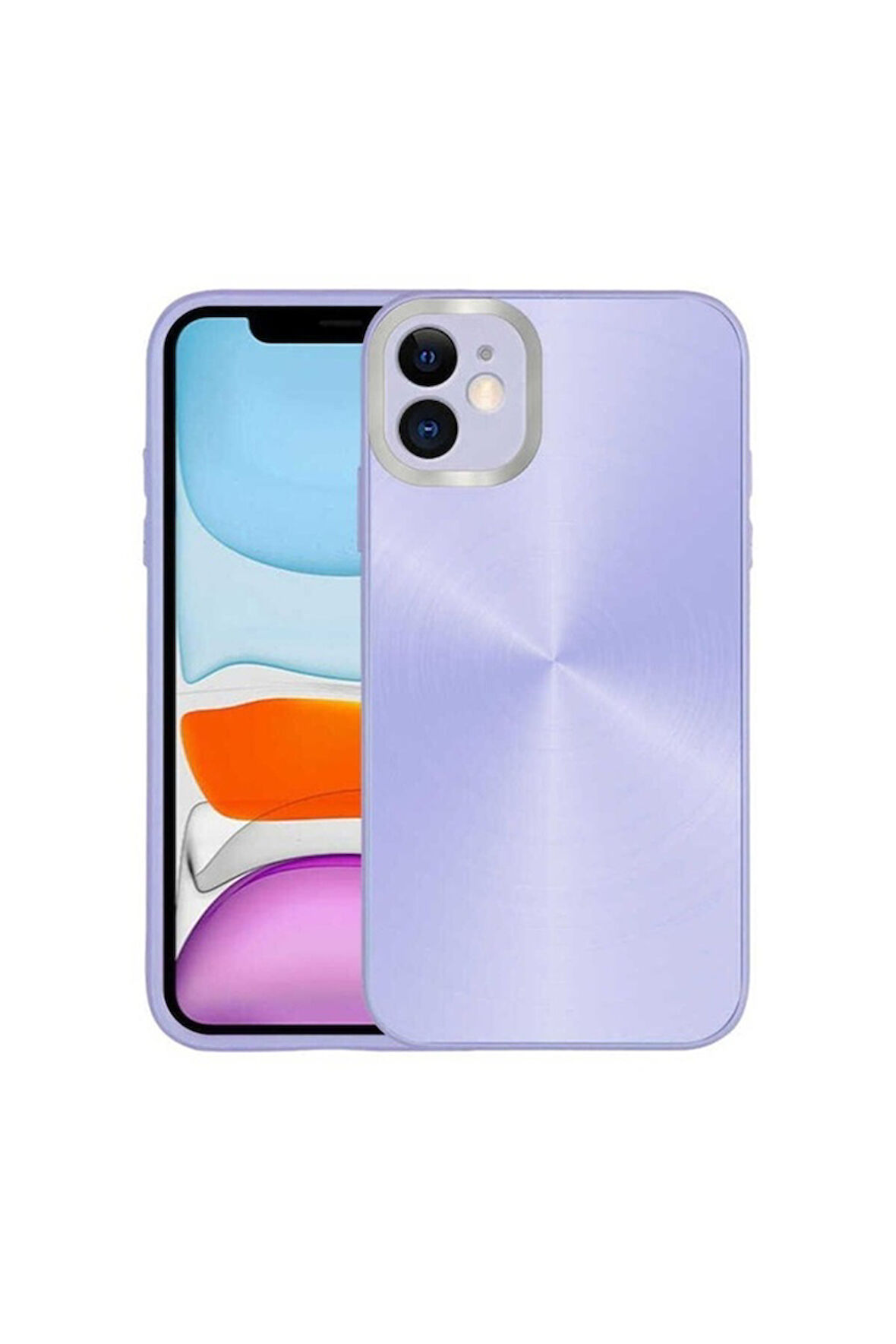 Apple iPhone 11 Uyumlu Kılıf Kamera Korumalı Sert Zore Desa Kapak Lila