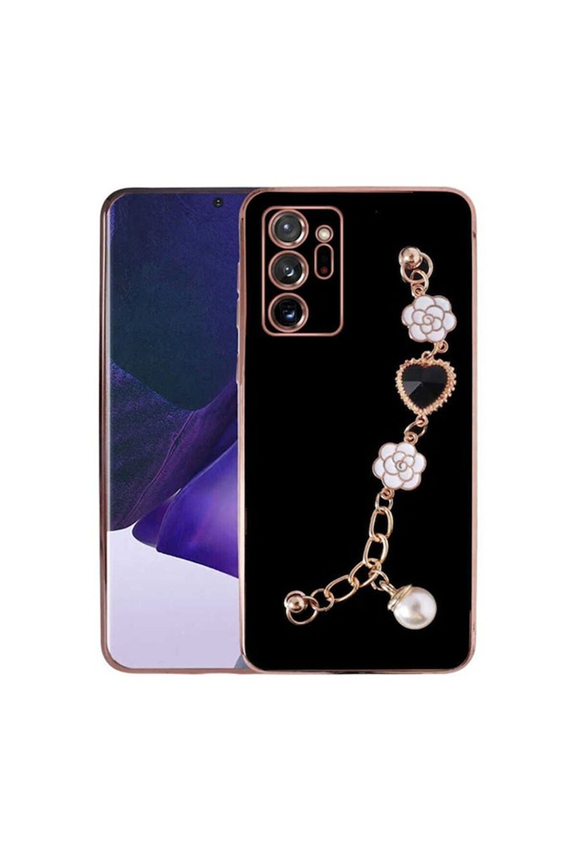 Samsung Galaxy Note 20 Ultra Uyumlu Kılıf El Tutamaçlı Kamera Korumalı Zore Taka Silikon Kapak Siyah