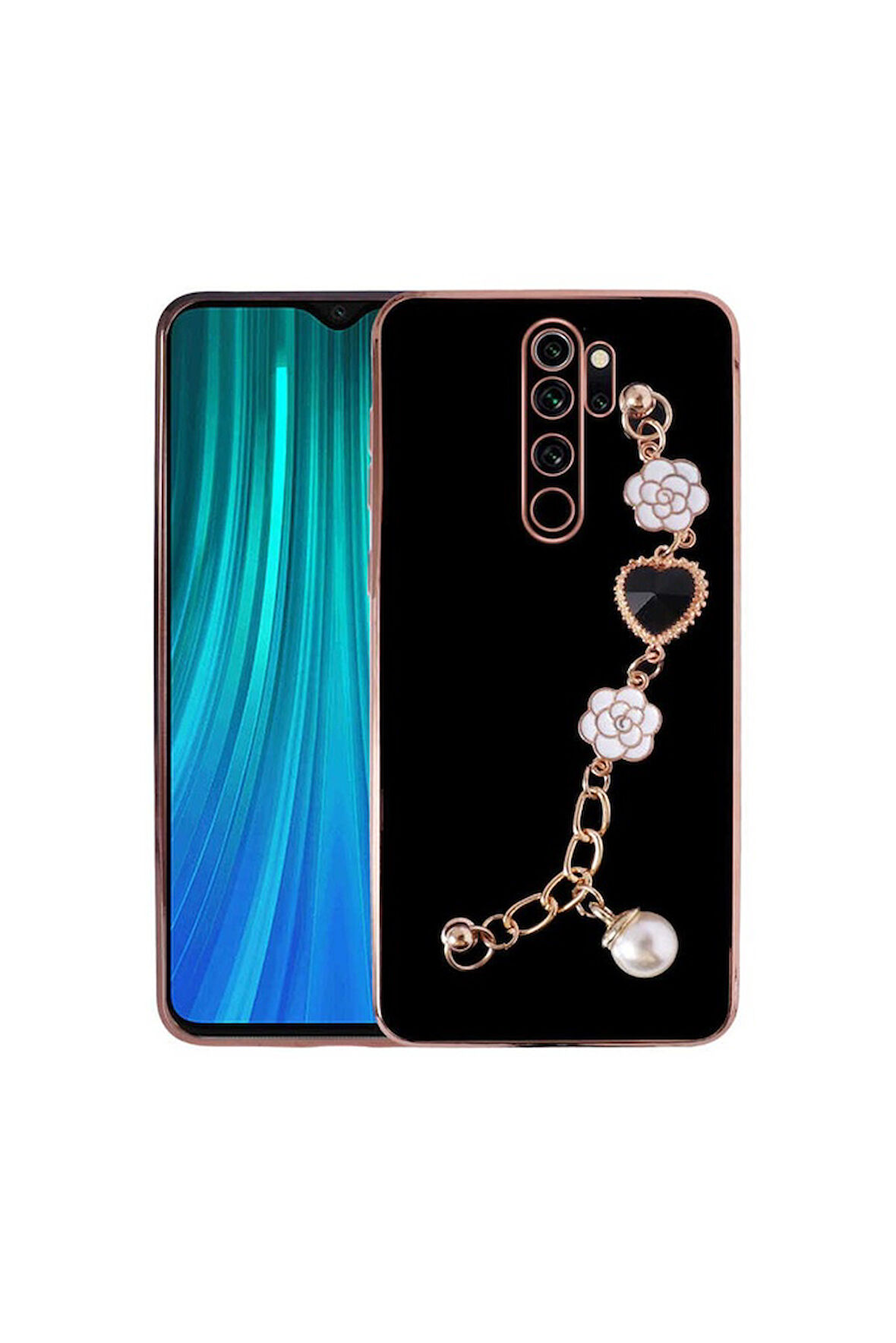 Xiaomi Redmi Note 8 Pro Uyumlu Kılıf El Tutamaçlı Kamera Korumalı Zore Taka Silikon Kapak Siyah