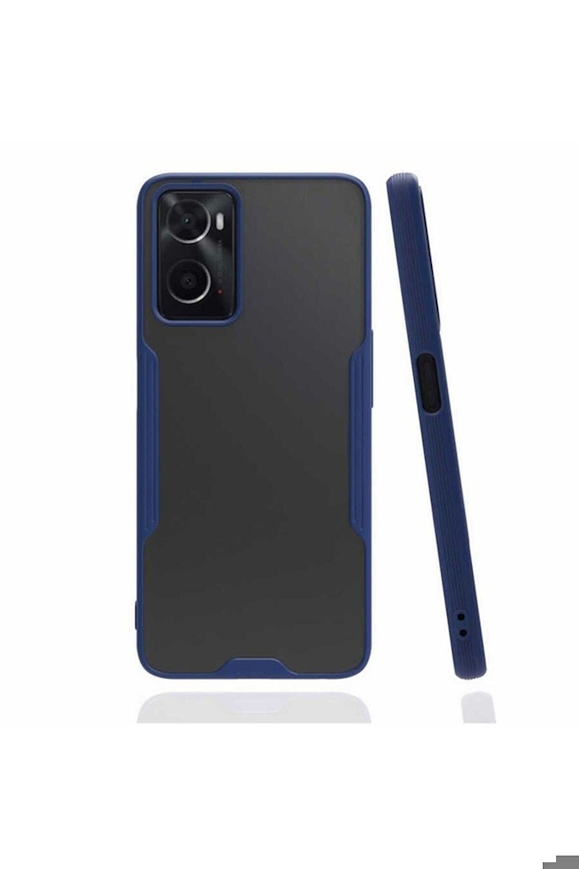 Oppo A96 4G Uyumlu Kılıf Zore Parfe Kapak Lacivert