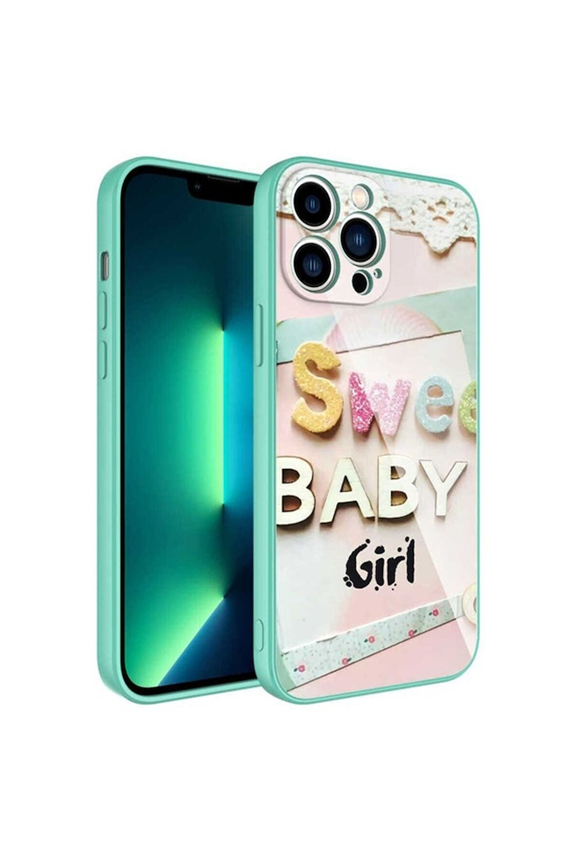 Apple iPhone 11 Pro Uyumlu Kılıf Kamera Korumalı Desenli Sert Silikon Zore Epoksi Kapak NO5