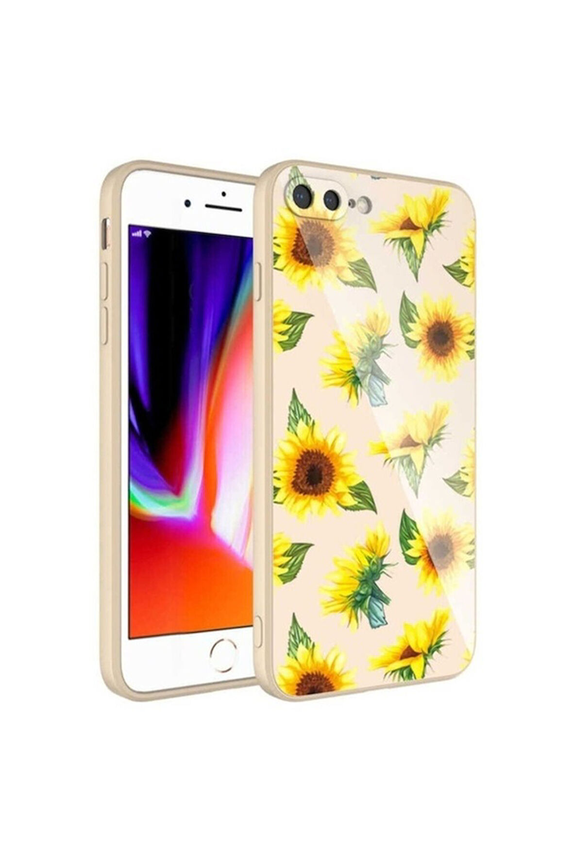 Apple iPhone 7 Plus Uyumlu Kılıf Kamera Korumalı Desenli Sert Silikon Zore Epoksi Kapak NO2