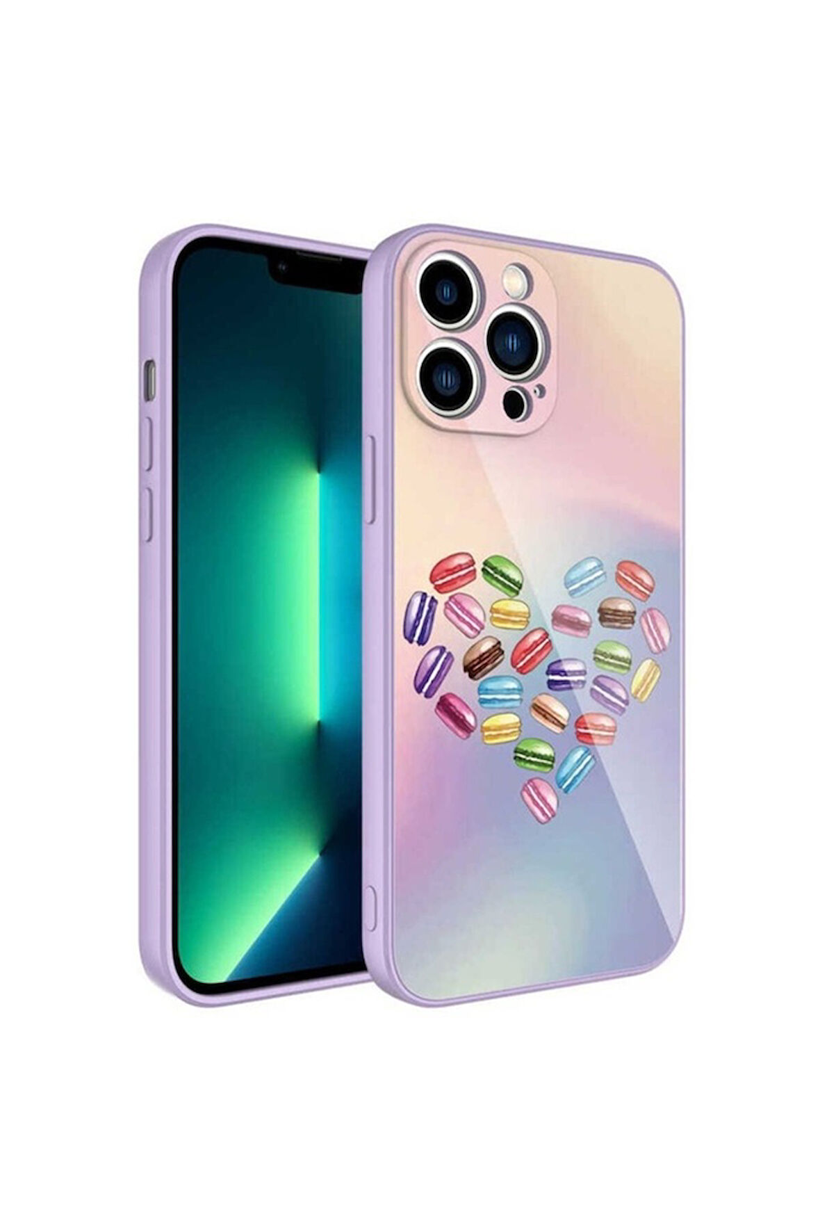 Apple iPhone 11 Pro Max Uyumlu Kılıf Kamera Korumalı Desenli Sert Silikon Zore Epoksi Kapak NO1