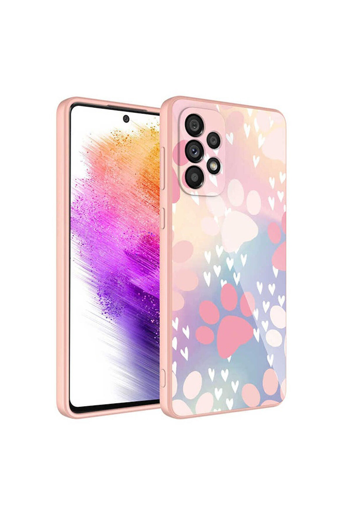 Samsung Galaxy A23 Uyumlu Kılıf Kamera Korumalı Desenli Sert Silikon Zore Epoksi Kapak NO4