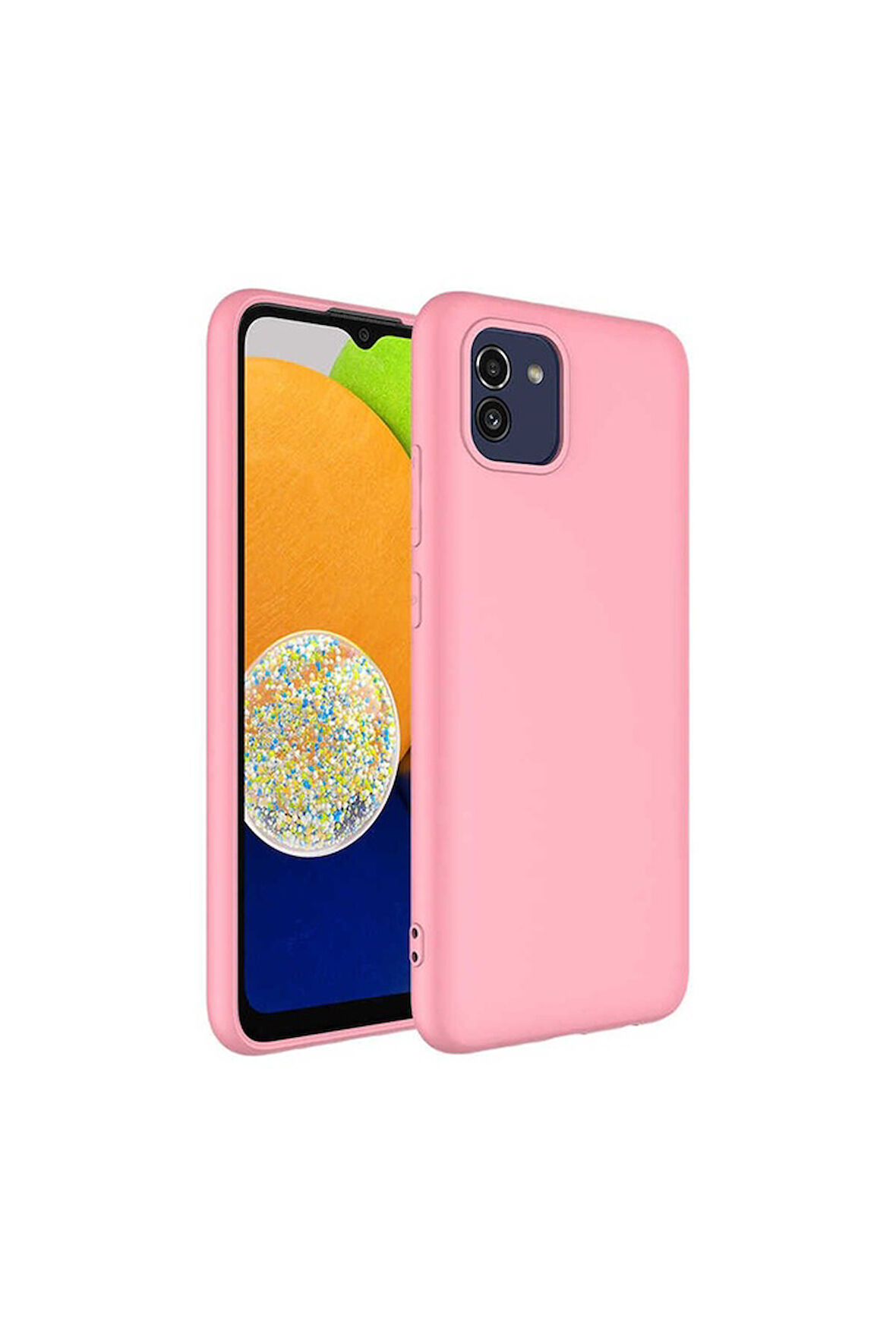Samsung Galaxy A03 Uyumlu Kılıf Zore Mara Lansman Kapak Pembe Açık