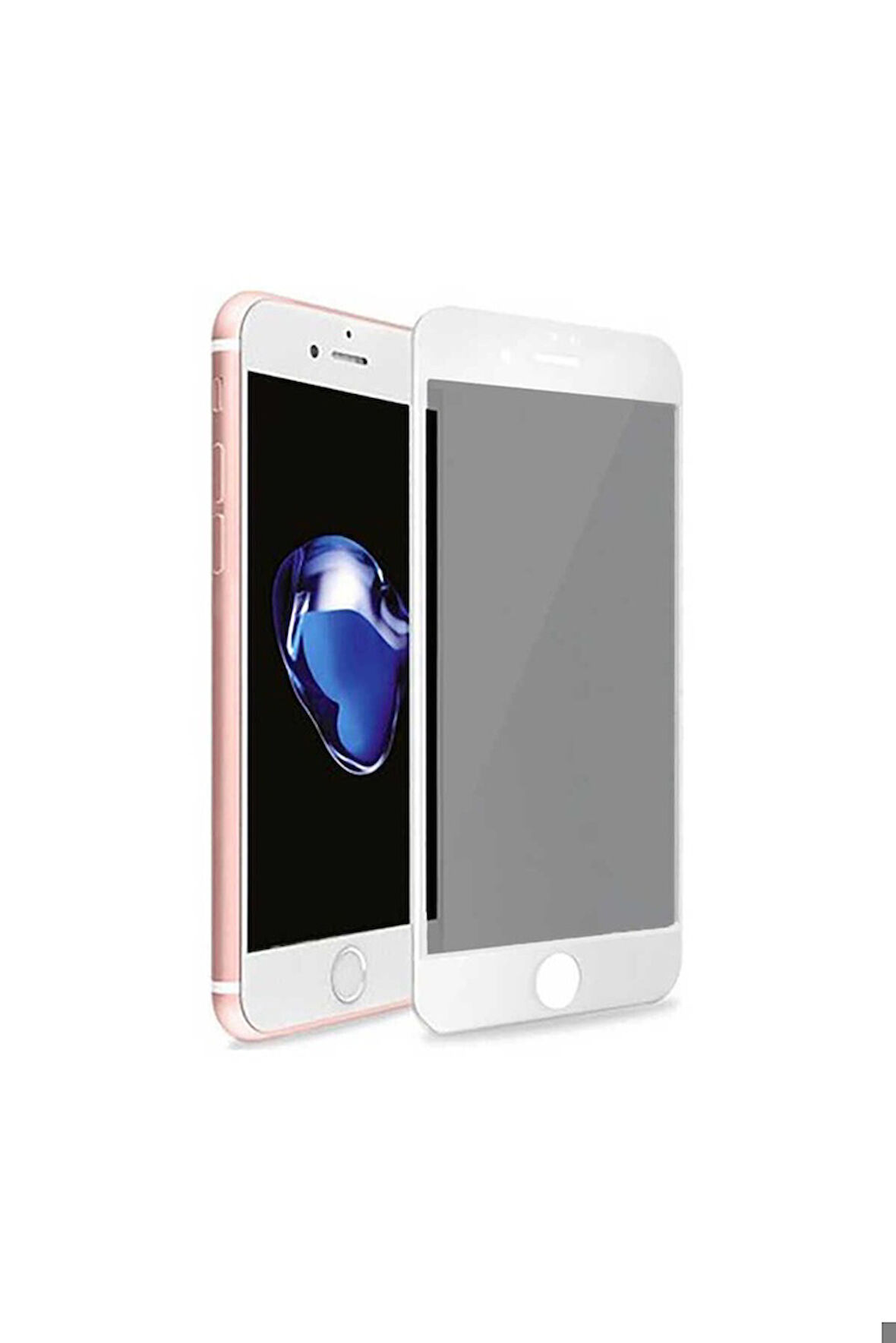 Apple iPhone 7 Uyumlu Hayalet Ekran Koruyucu Davin Privacy Mat Seramik Ekran Filmi Beyaz