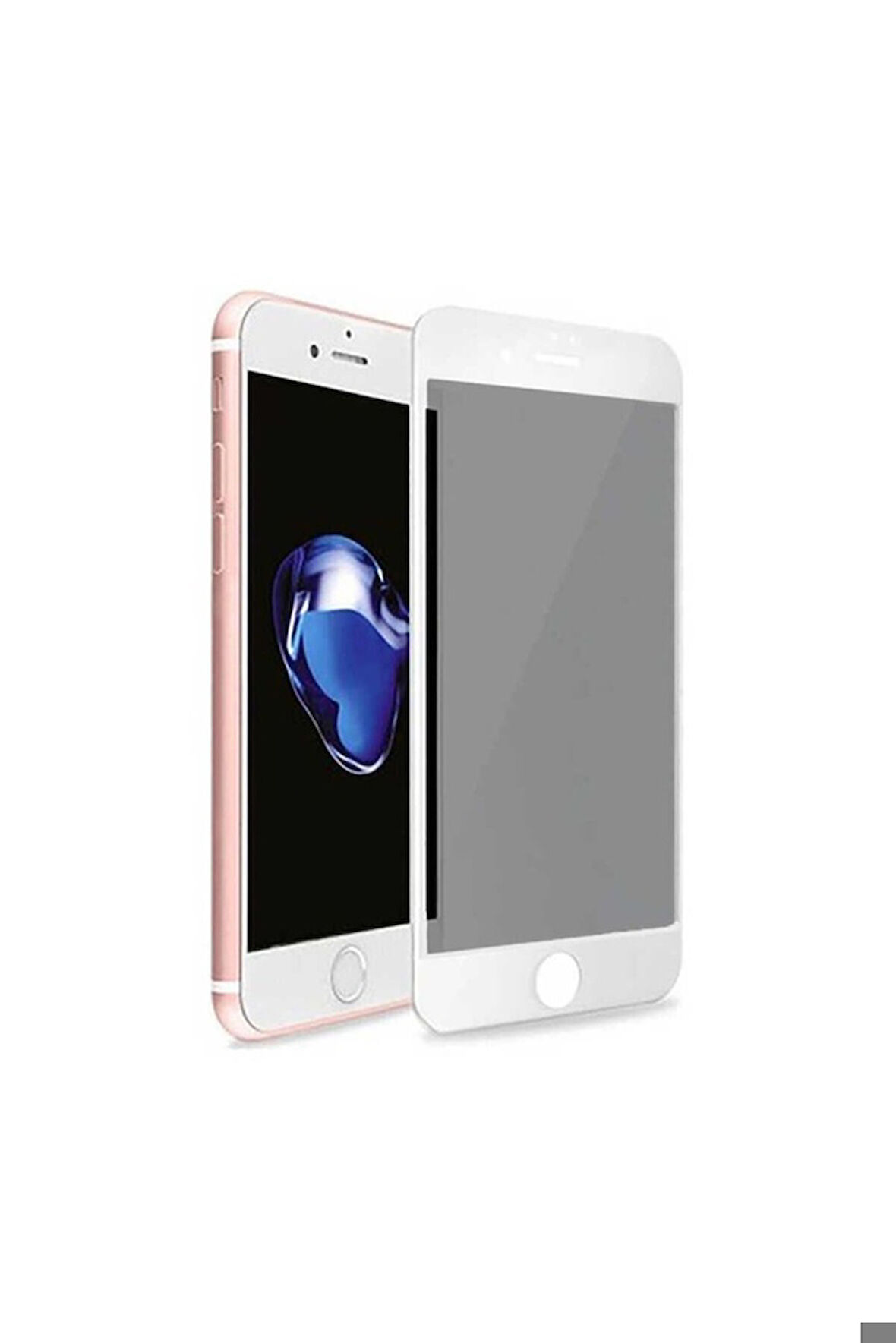 Apple iPhone 7 Plus Uyumlu Hayalet Ekran Koruyucu Davin Privacy Mat Seramik Ekran Filmi Beyaz
