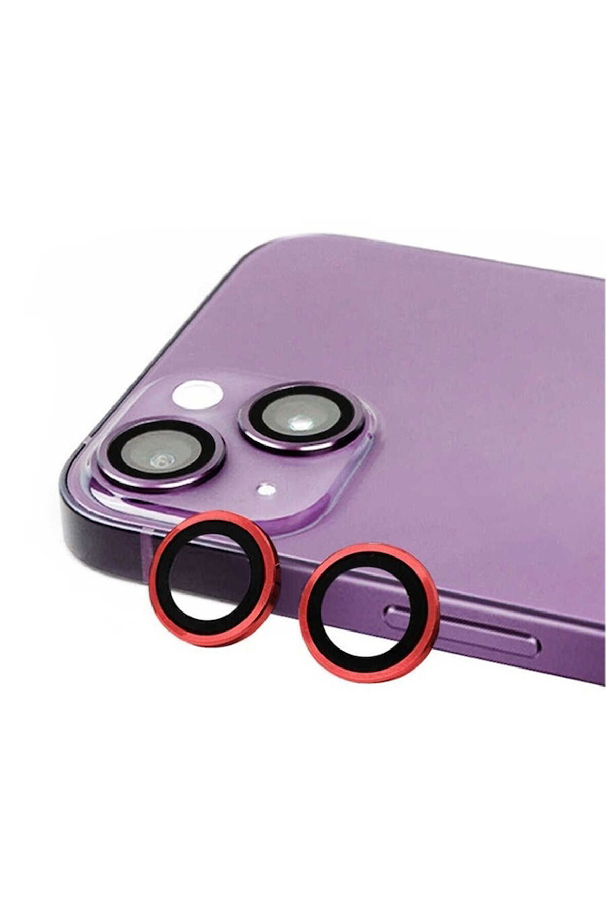 Apple iPhone 14 Plus Uyumlu CL-07 Kamera Lens Koruyucu Kırmızı