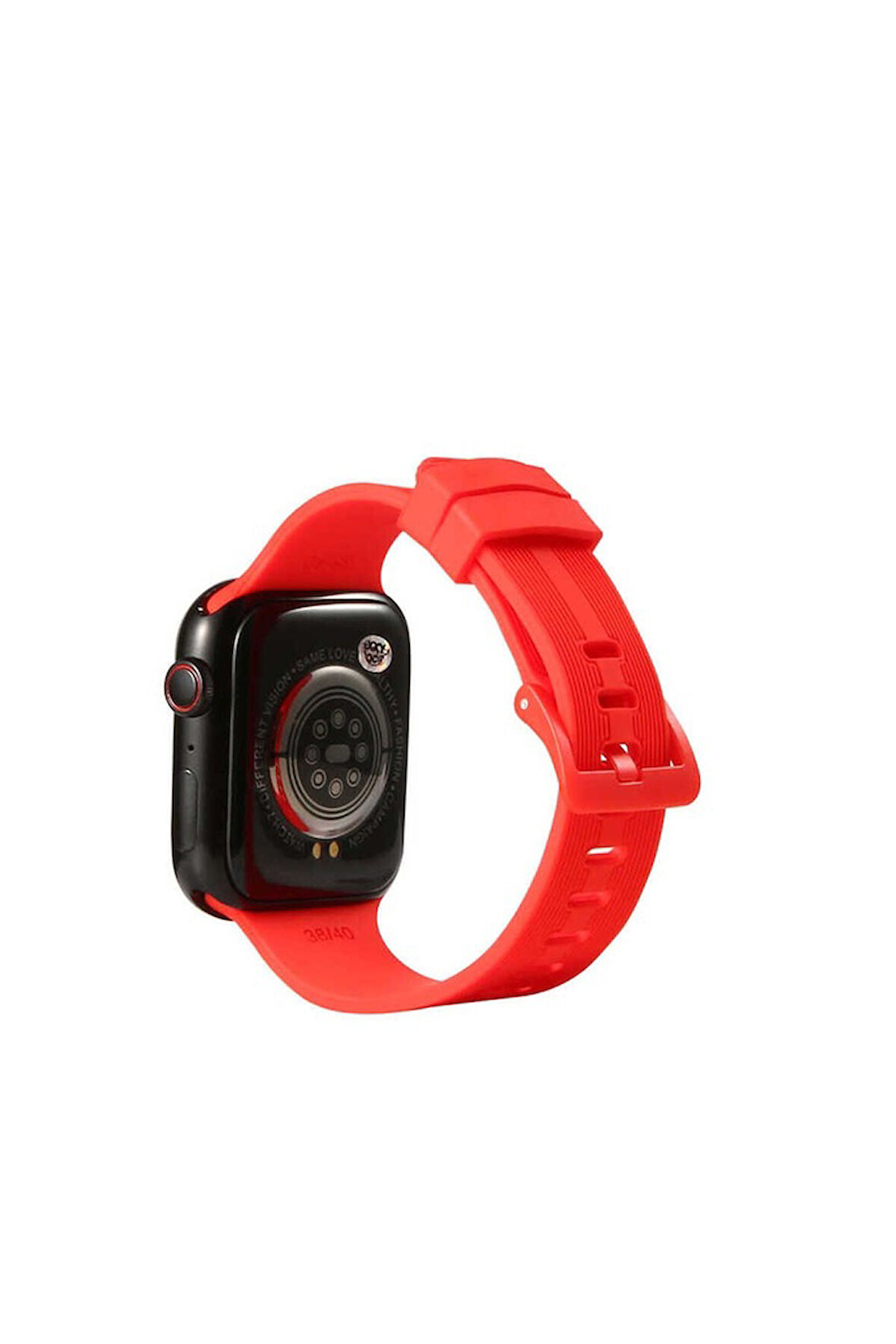 Apple Watch 40mm Uyumlu Kordon Silikon Yumuşak Esnek Sportif KRD-23 Kayış Kırmızı