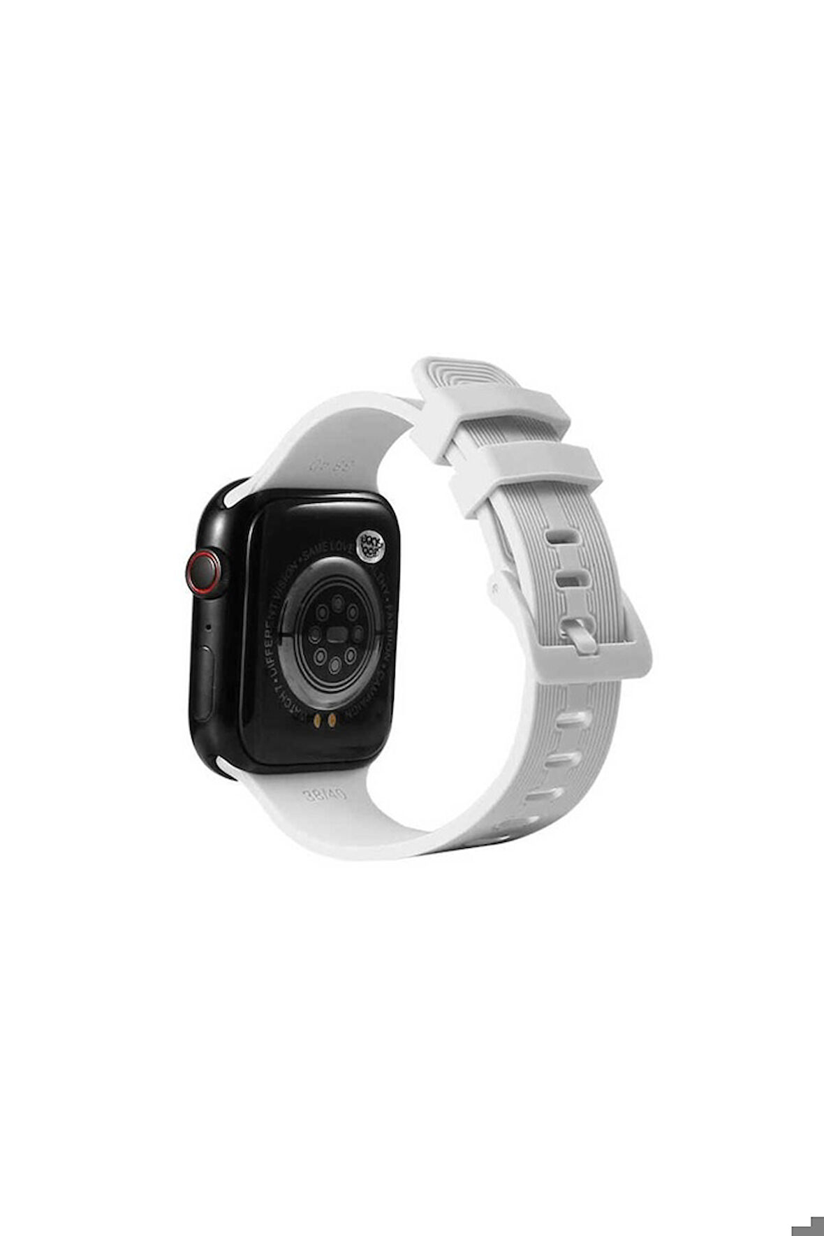 Apple Watch 42mm Uyumlu Kordon Silikon Yumuşak Esnek Sportif KRD-23 Kayış Beyaz