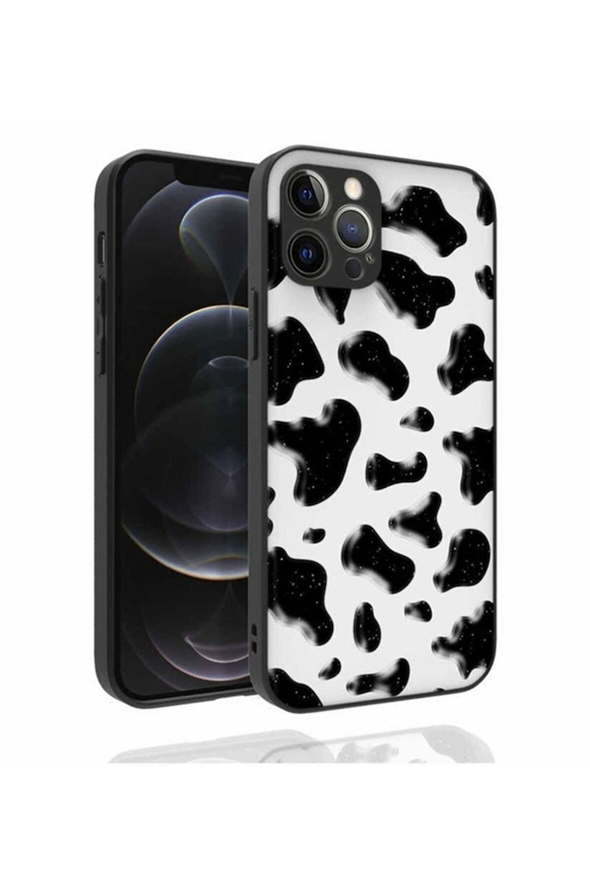 Apple iPhone 12 Pro Uyumlu Kılıf Desenli Kamera Korumalı Parlak Zore Nora Kapak NO2