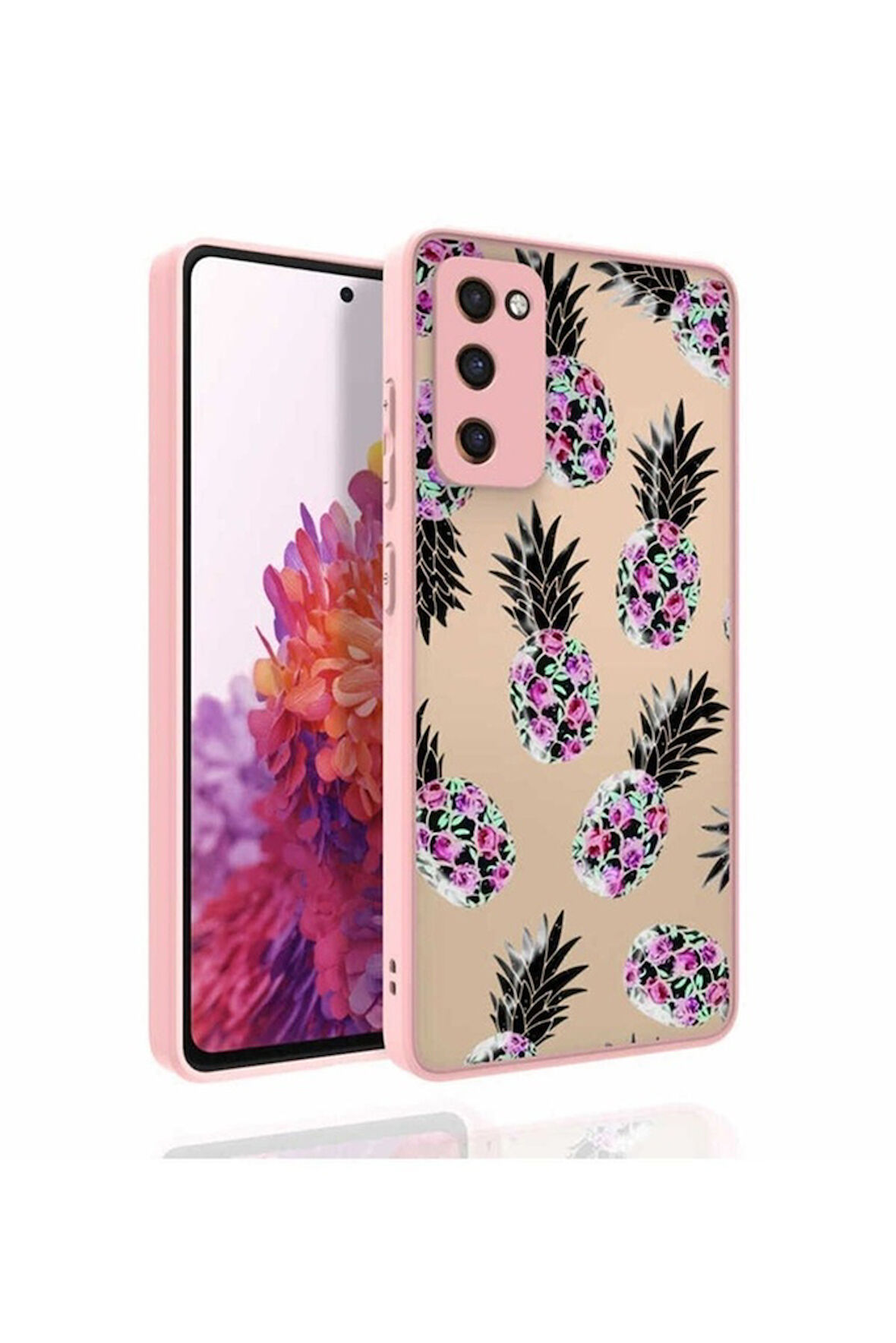 Samsung Galaxy S20 FE Uyumlu Kılıf Desenli Kamera Korumalı Parlak Zore Nora Kapak NO1