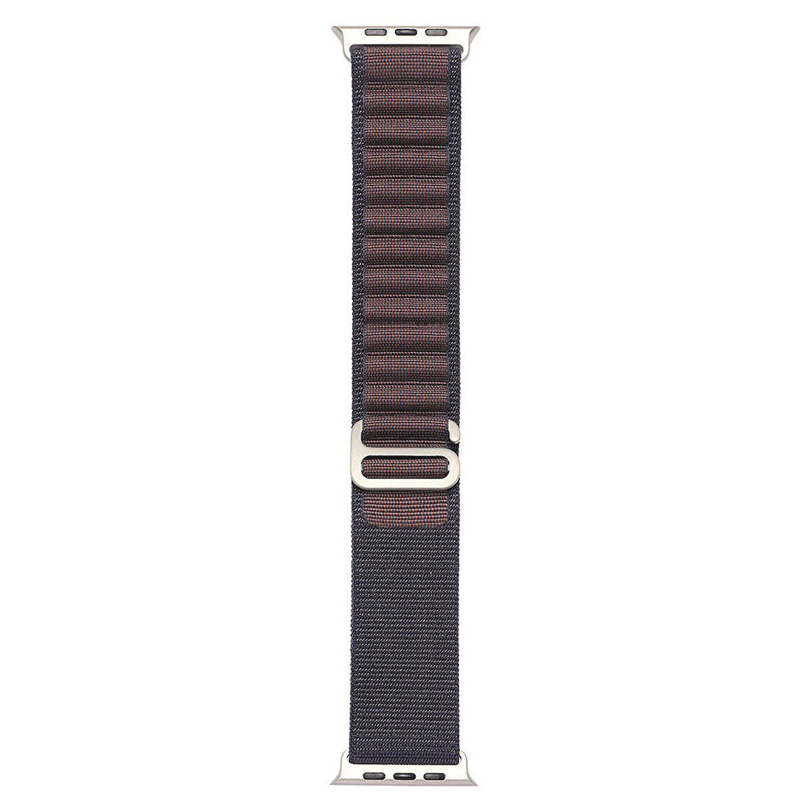 Apple Watch 7 41mm Uyumlu Kordon Alpine Hasır Örgü Zore KRD-74 Kumaş Kayış Koyu Mor