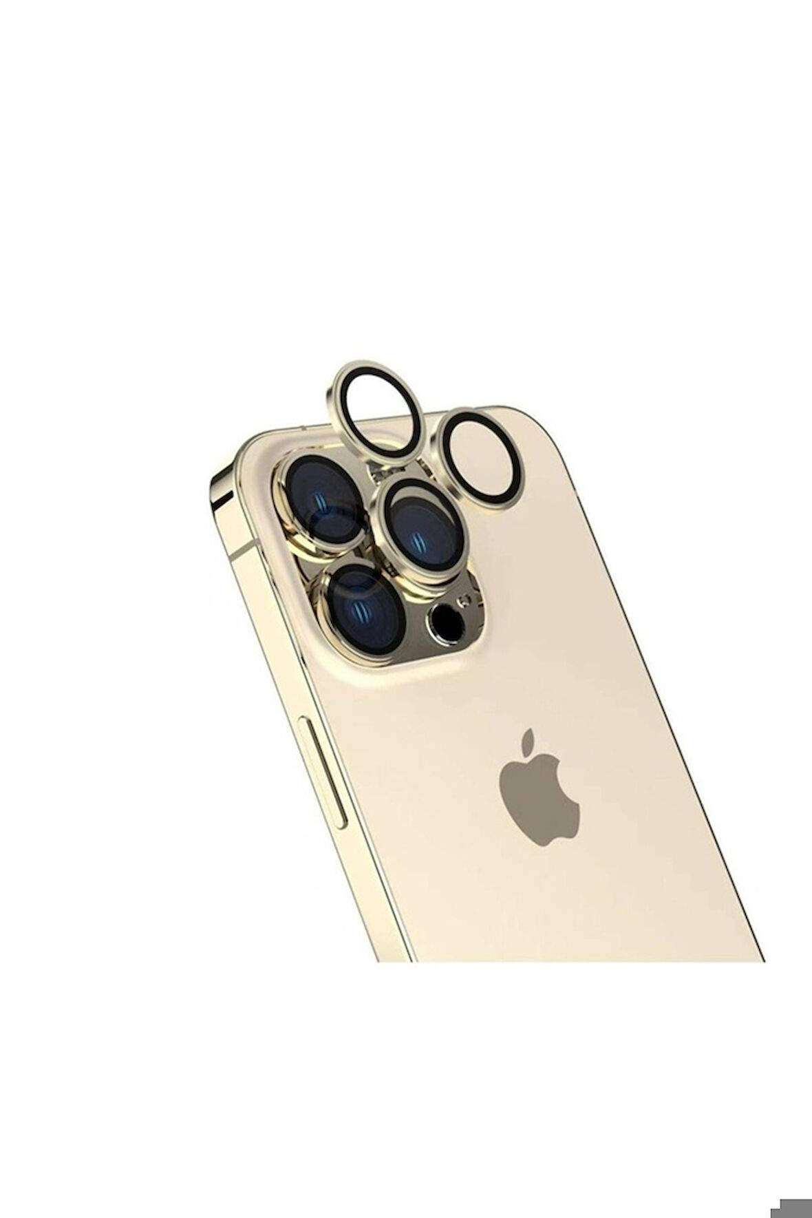 Apple iPhone 15 Pro Max Uyumlu Zore CL-15 Parmak İzi Bırakmayan Anti-Reflective Kamera Lens Koruyucu Titanyum