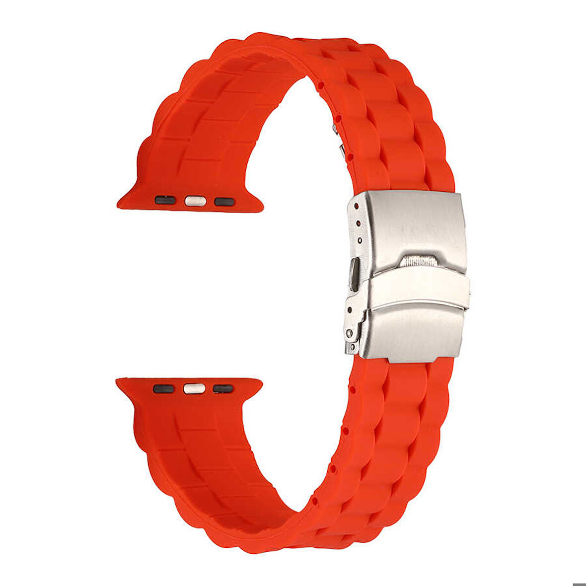 Apple Watch 42mm Uyumlu KRD-72 Silikon Kordon Turuncu