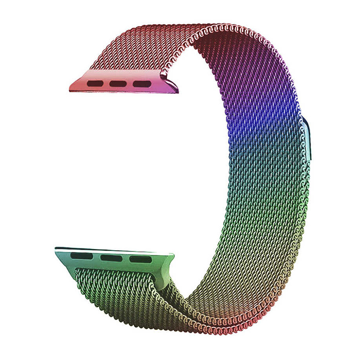 Apple Watch Ultra 49mm Uyumlu Kordon Hasır Metal Mıknatıslı Örgü Zore KRD-01 Kayış Karışık