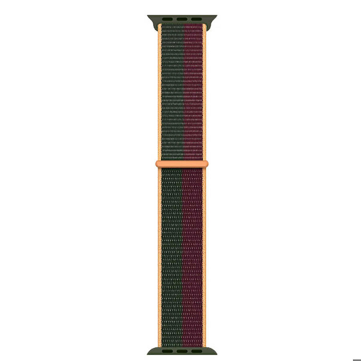 Apple Watch Ultra 49mm Uyumlu Kordon Hasır Örgü Cırt Cırtlı Terletmeyen Zore KRD-03 Kumaş Kayış Cherry Green