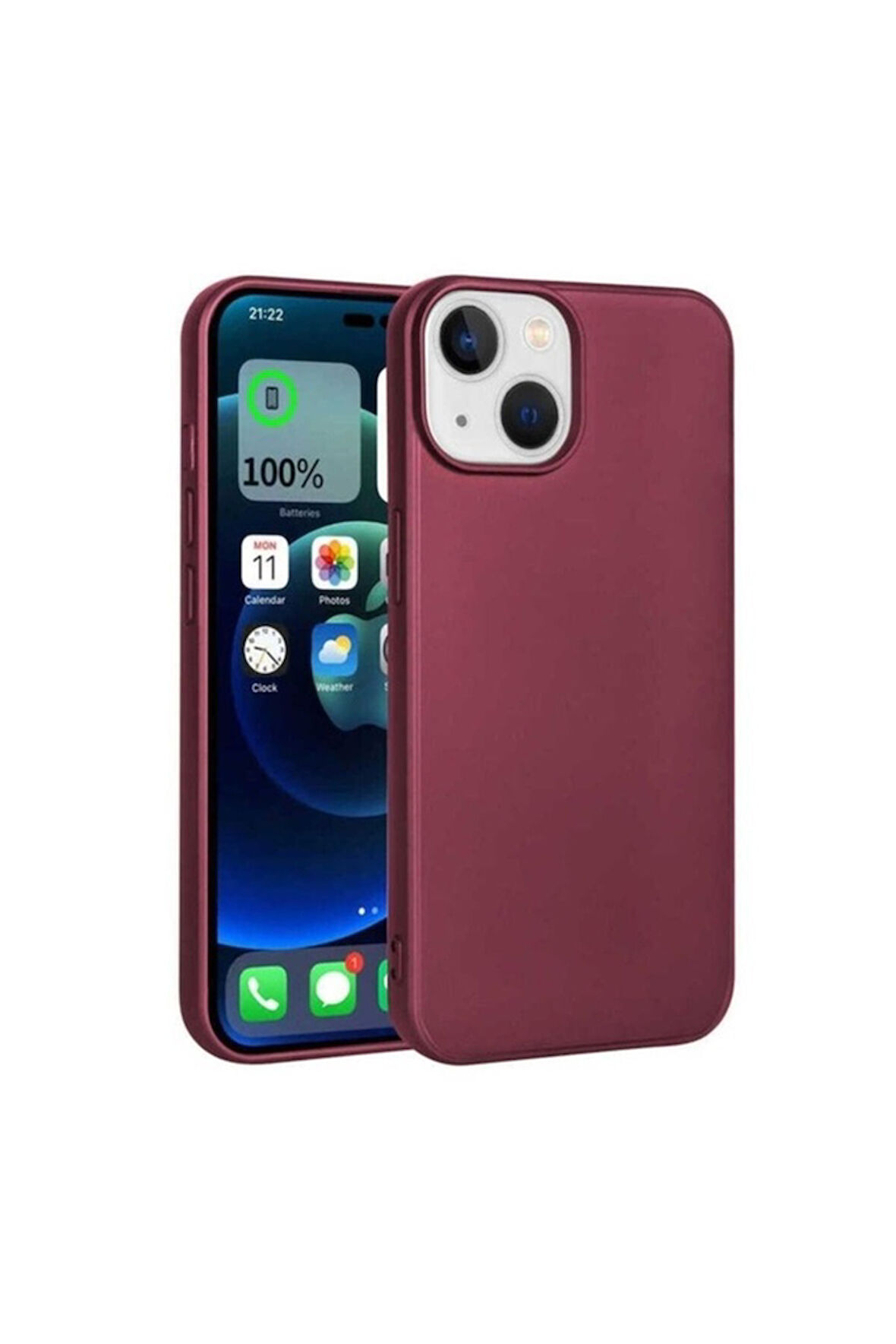 Apple iPhone 14 Plus Uyumlu Kılıf Zore Premier Silikon Kapak Mürdüm
