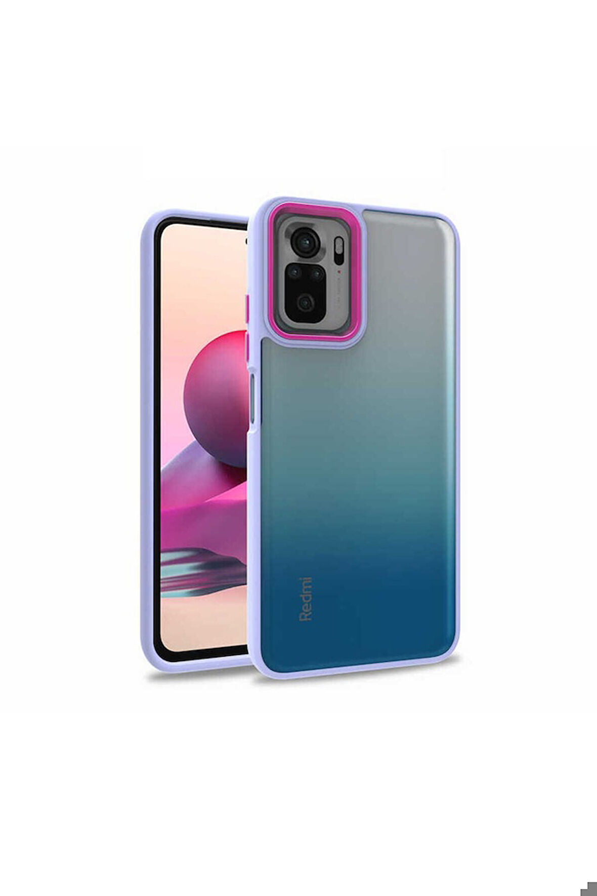 Xiaomi Poco M5S Uyumlu Kılıf Zore Flora Kapak Lila