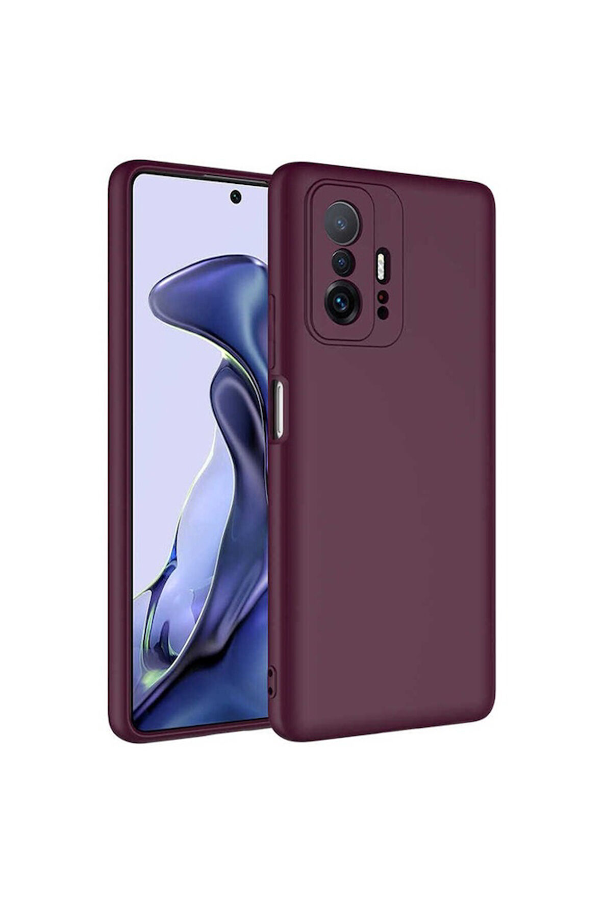 Xiaomi Mi 11T 5G Uyumlu Kılıf Zore Mara Lansman Kapak Koyu Mor