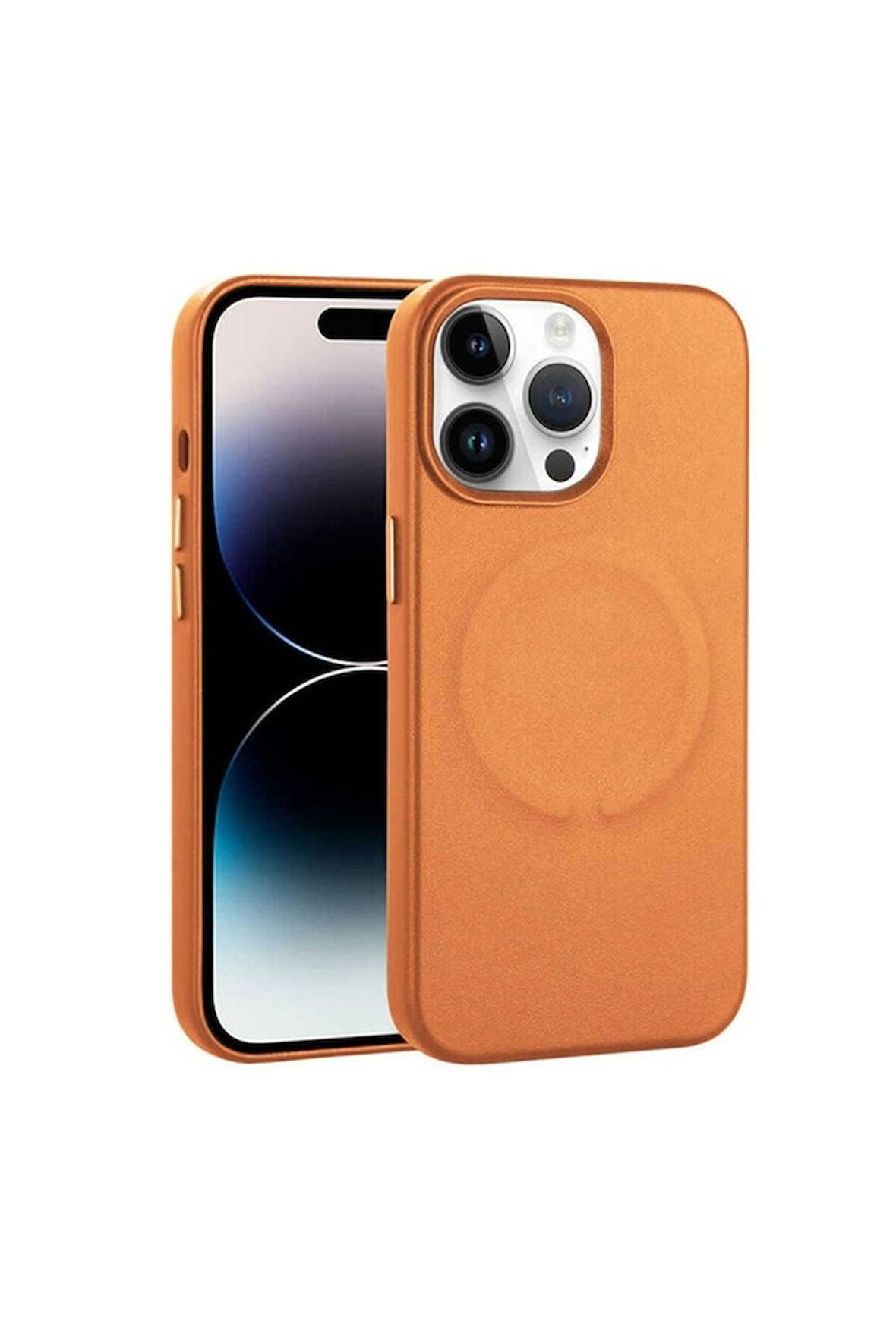 Apple iPhone 14 Pro Max Uyumlu Kılıf PU Deri Magsafe Wireless Şarj Özellikli Zore Derix Kapak Taba