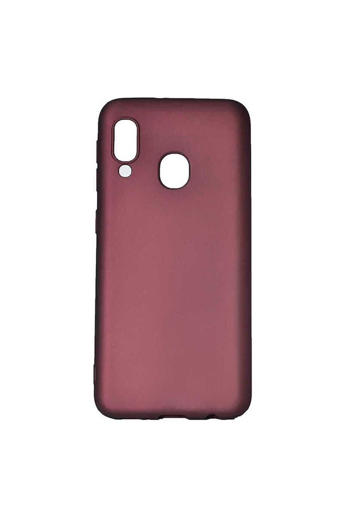 Samsung Galaxy A40 Uyumlu Kılıf Zore Premier Silikon Kapak Mürdüm